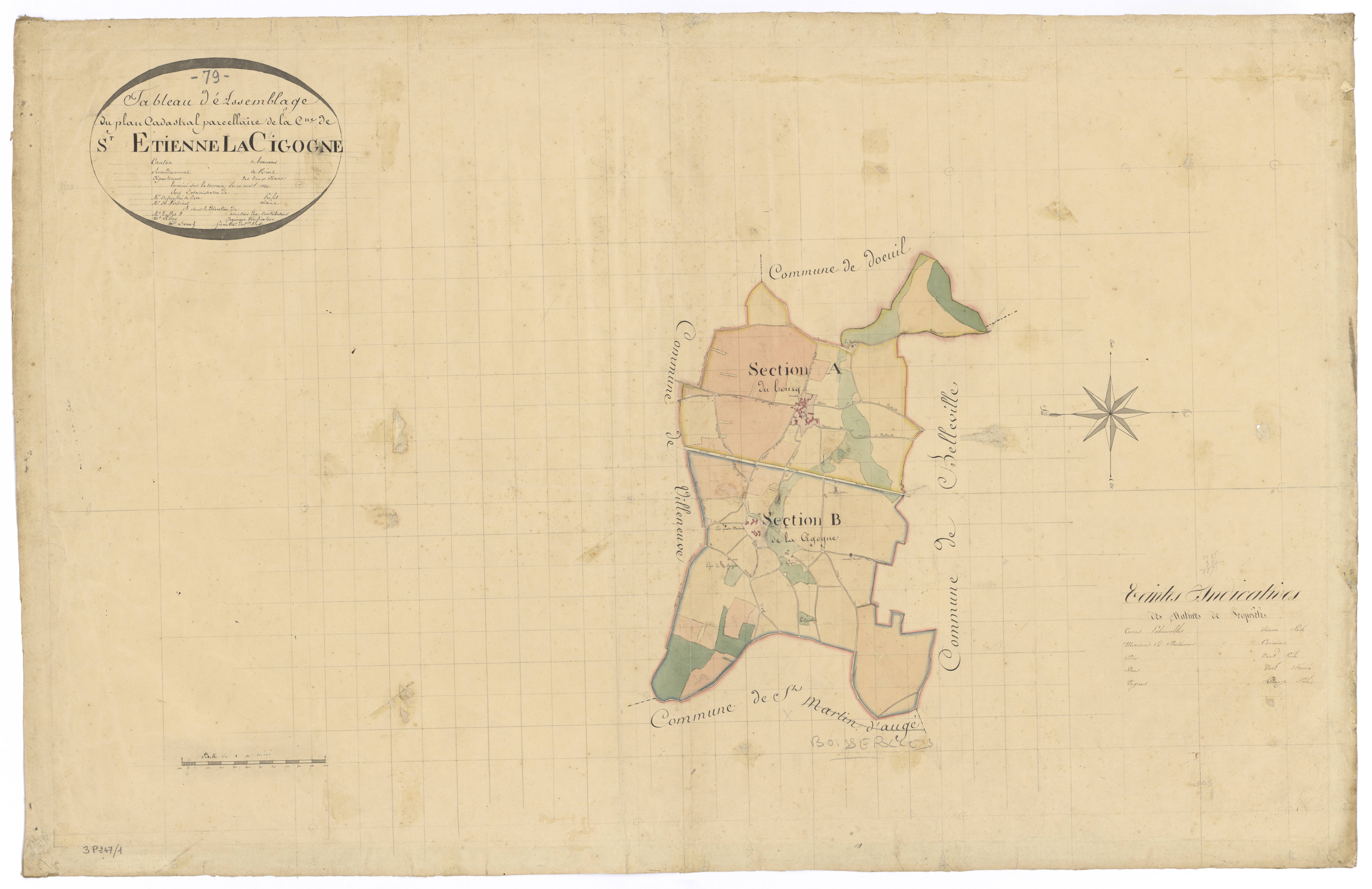 Saint-Étienne-la-Cigogne - FRAD079_CADASTRE_NAPOLEONIEN Tableau d'assemblage