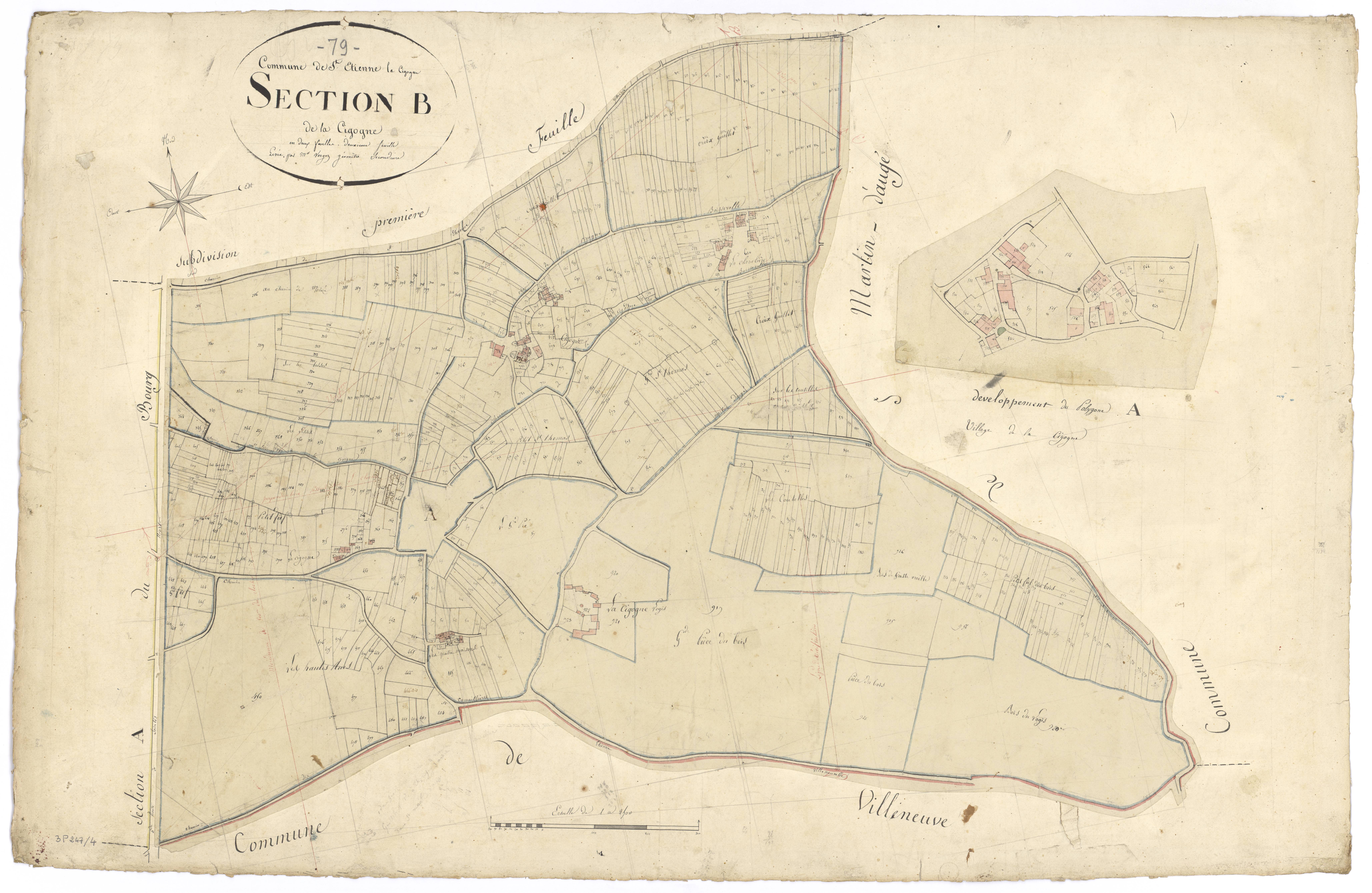 Saint-Étienne-la-Cigogne - FRAD079_CADASTRE_NAPOLEONIEN Section B2 dite de Cigogne