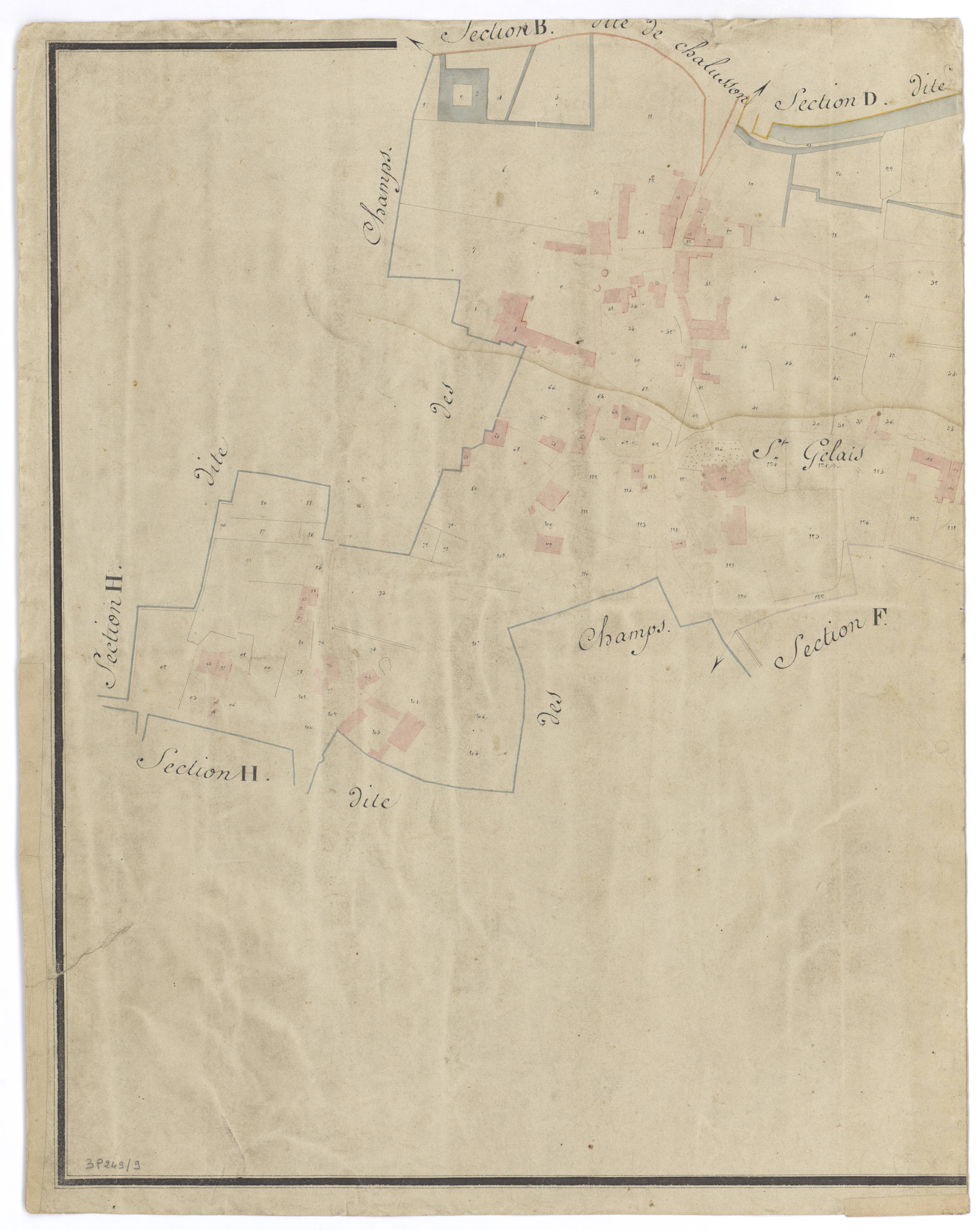 Saint-Gelais - FRAD079_CADASTRE_NAPOLEONIEN Section G dite du Bourg 