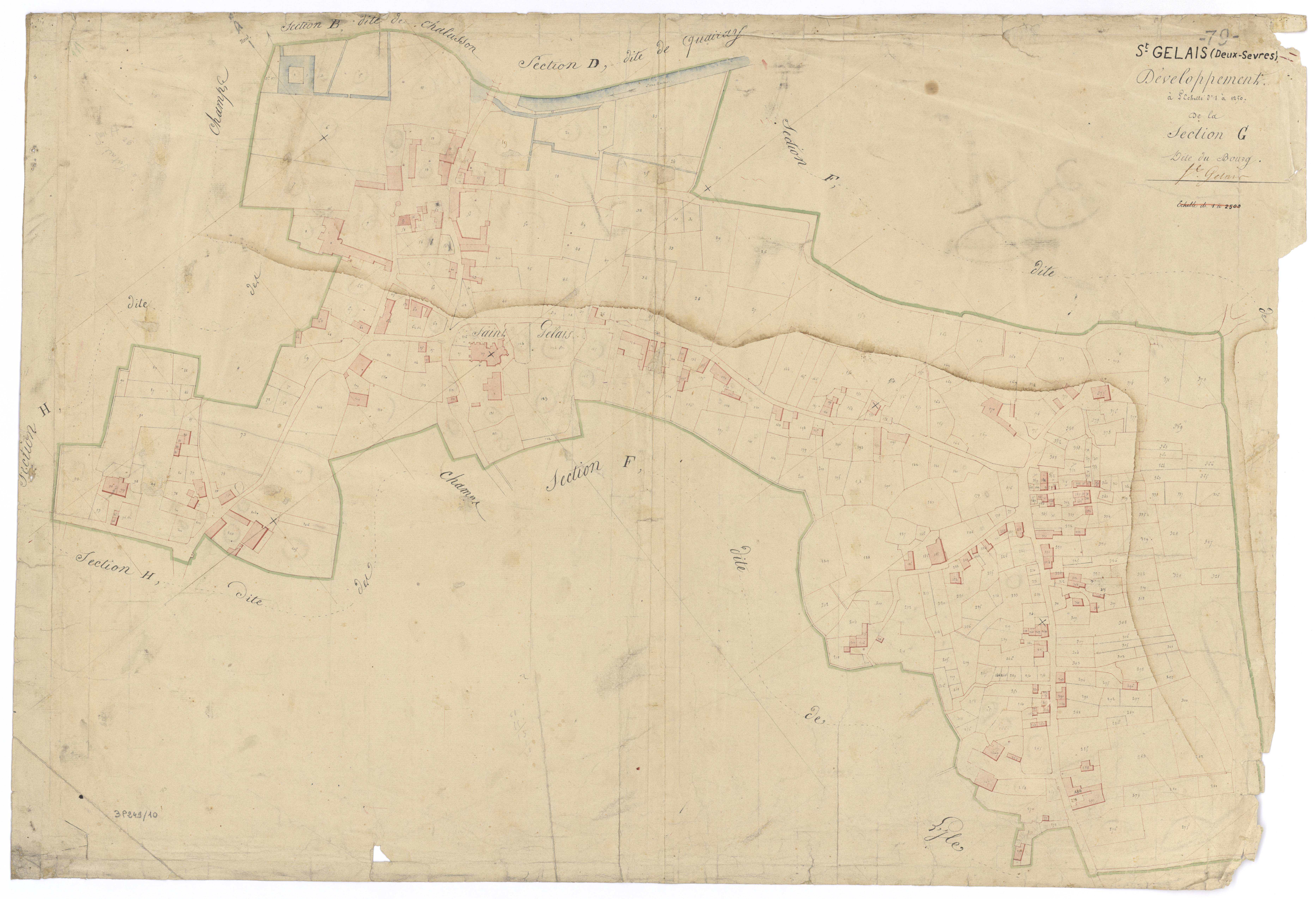 Saint-Gelais - FRAD079_CADASTRE_NAPOLEONIEN Développement de la section G 
