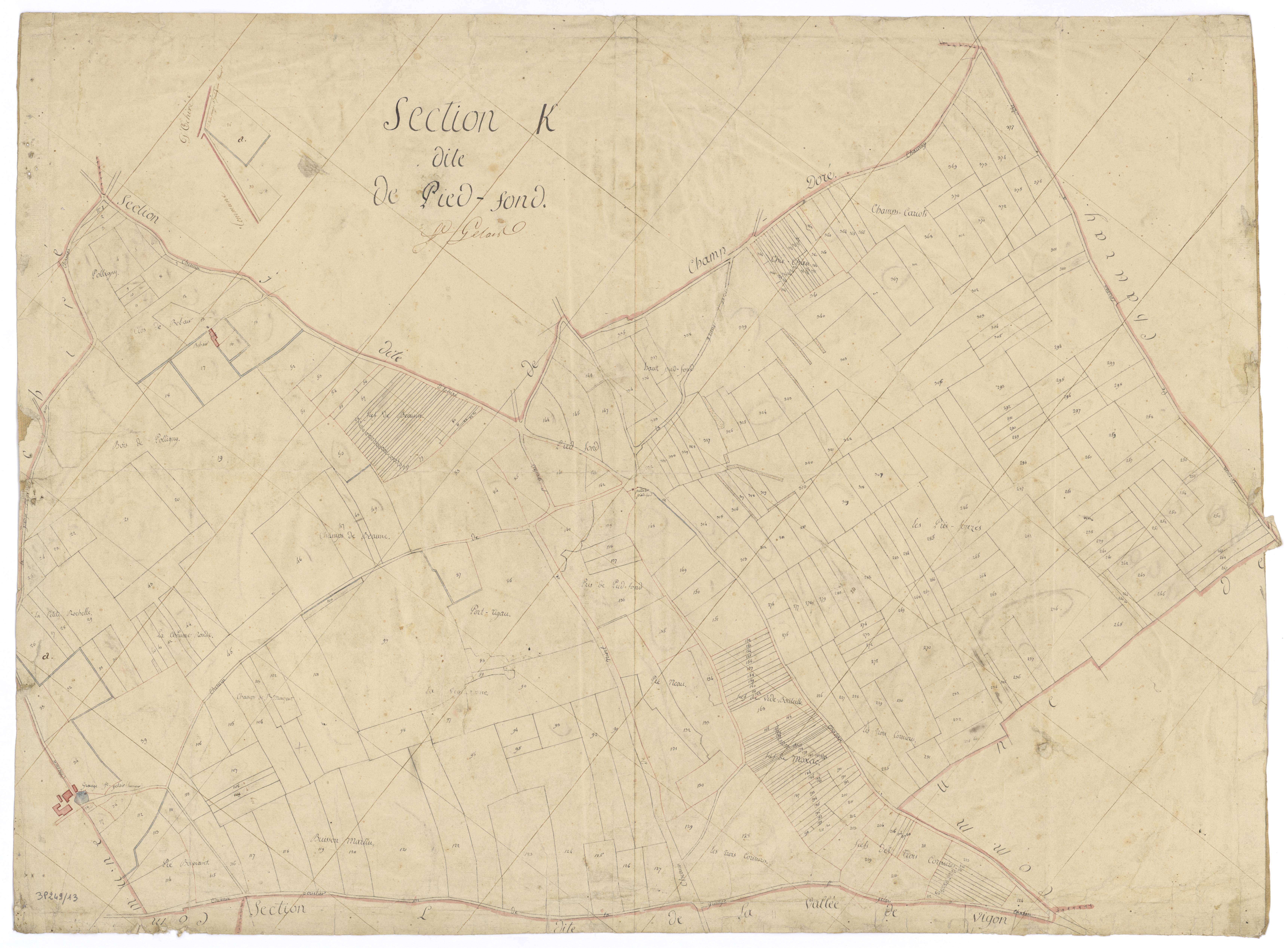 Saint-Gelais - FRAD079_CADASTRE_NAPOLEONIEN Section K1 dite de Pieds-Fond 
