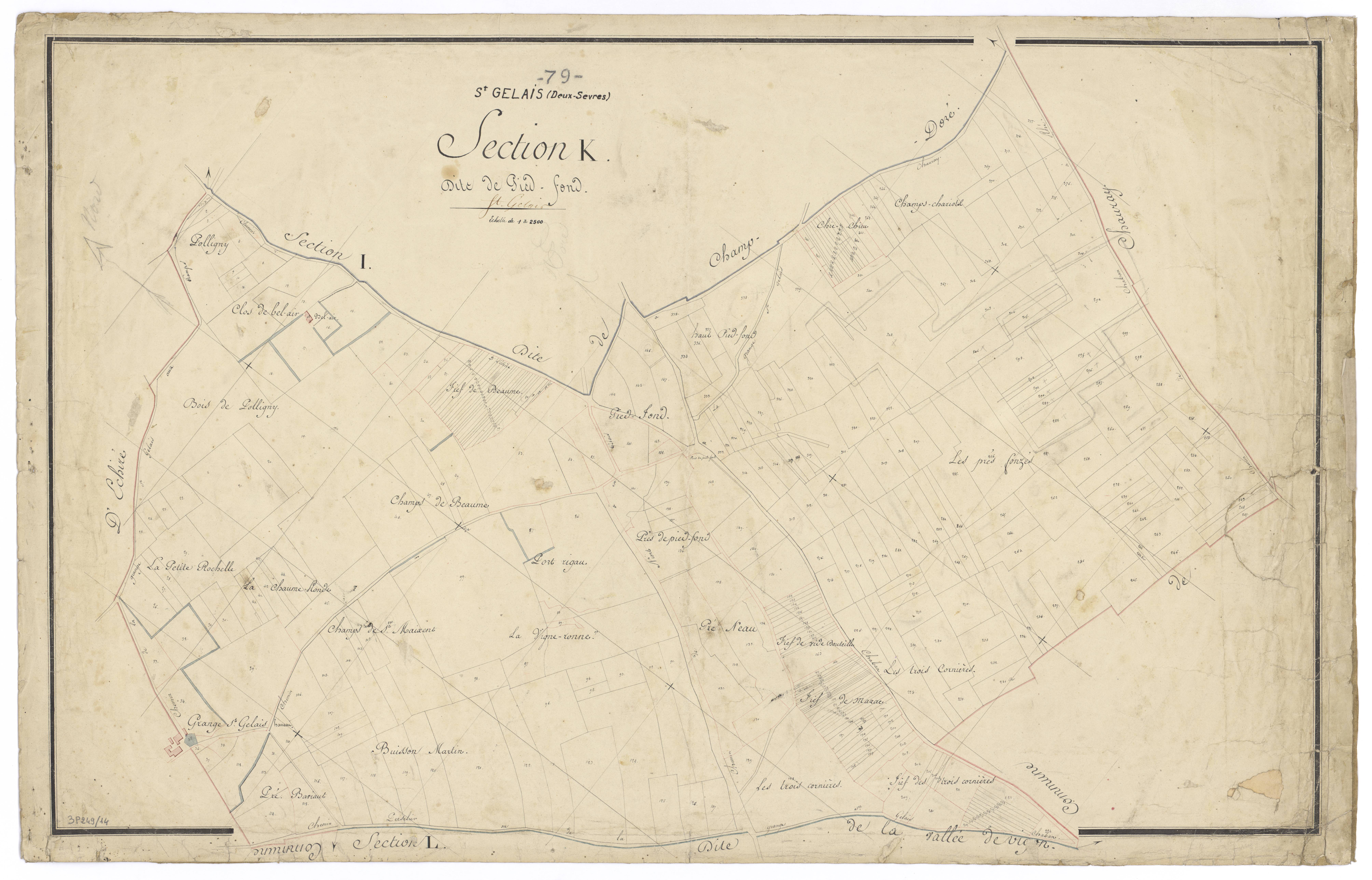 Saint-Gelais - FRAD079_CADASTRE_NAPOLEONIEN Section K2 dite de Pieds-Fond 