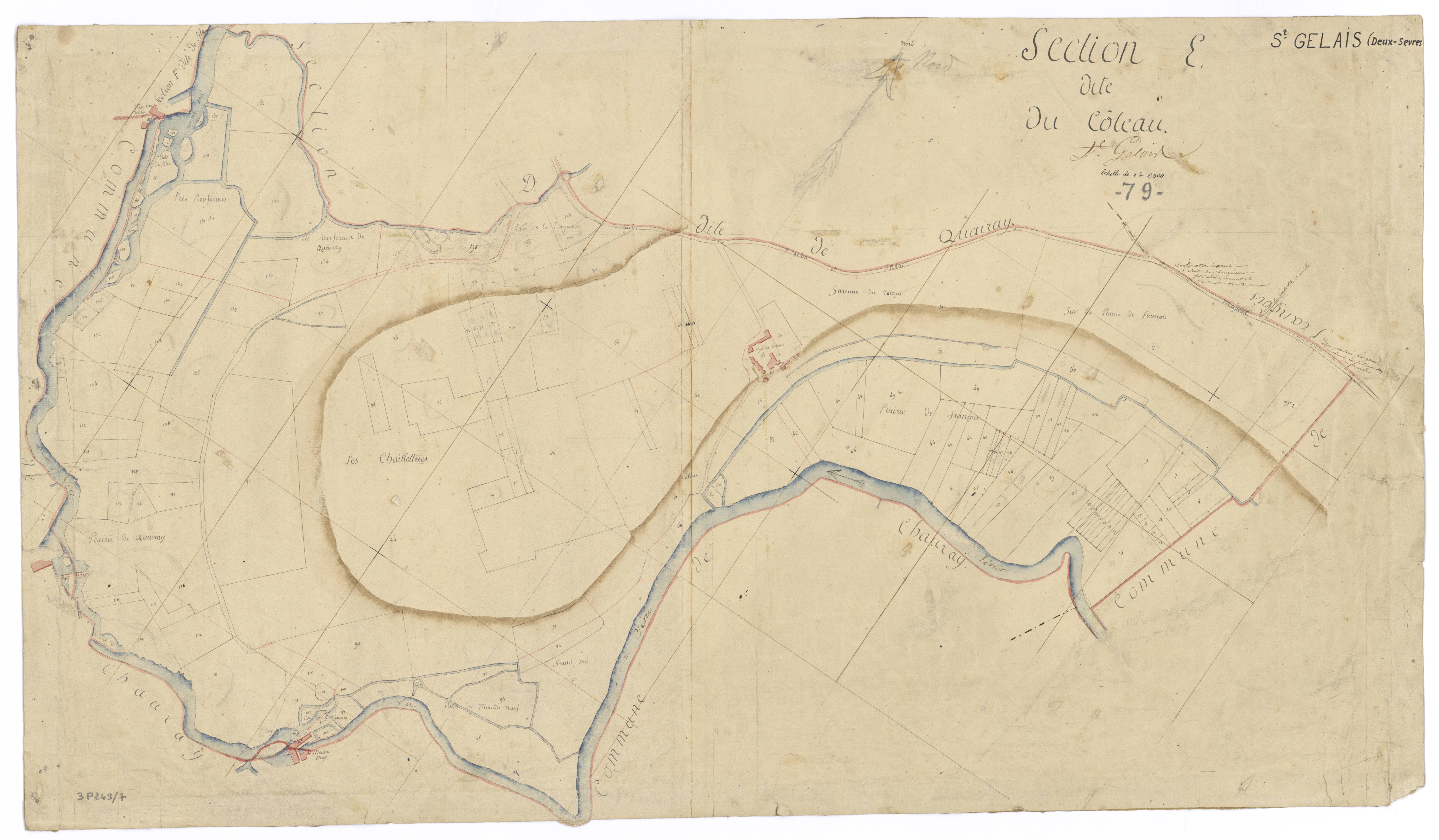 Saint-Gelais - FRAD079_CADASTRE_NAPOLEONIEN Section E dite du Côteau 