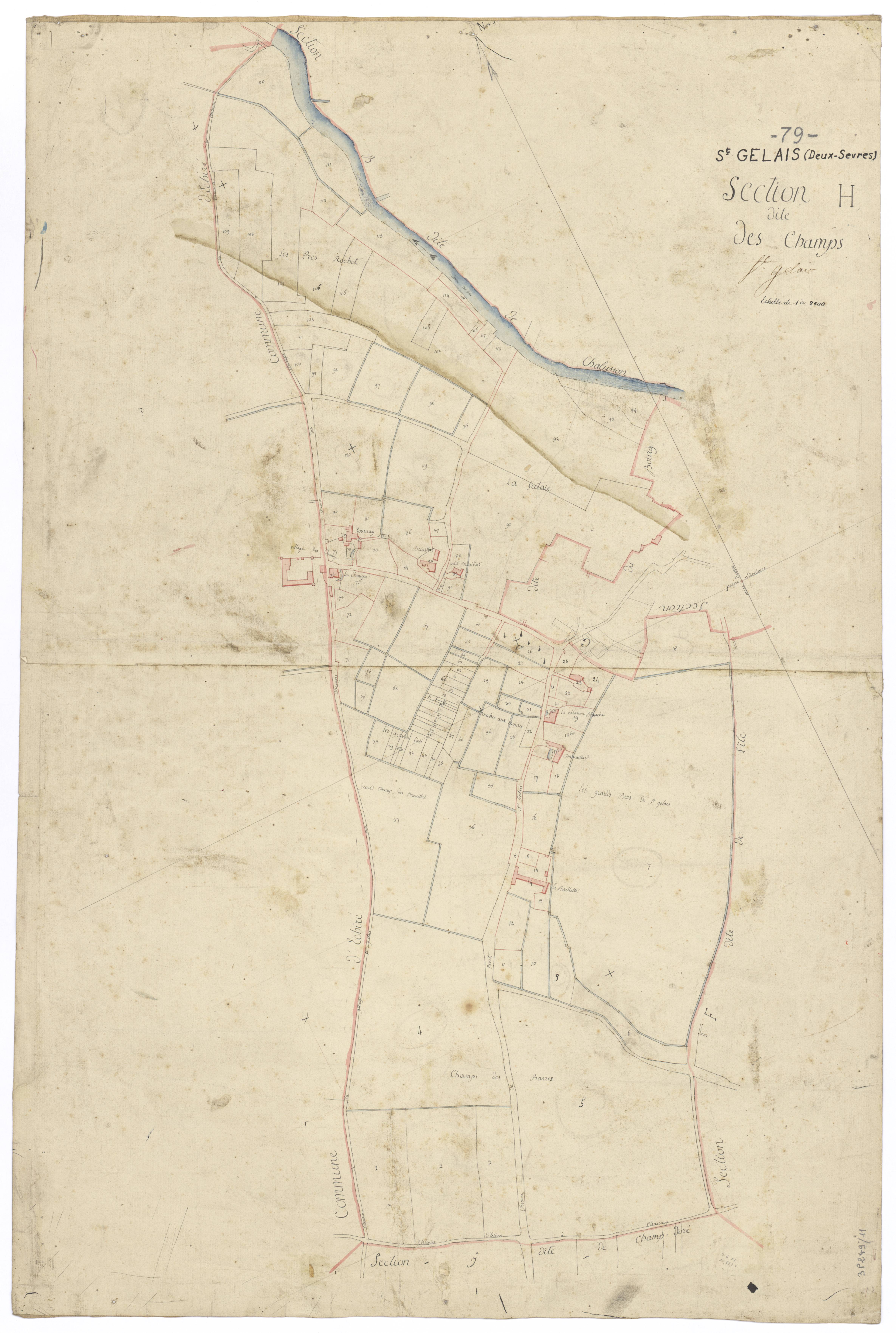 Saint-Gelais - FRAD079_CADASTRE_NAPOLEONIEN Section H dite des Champs 