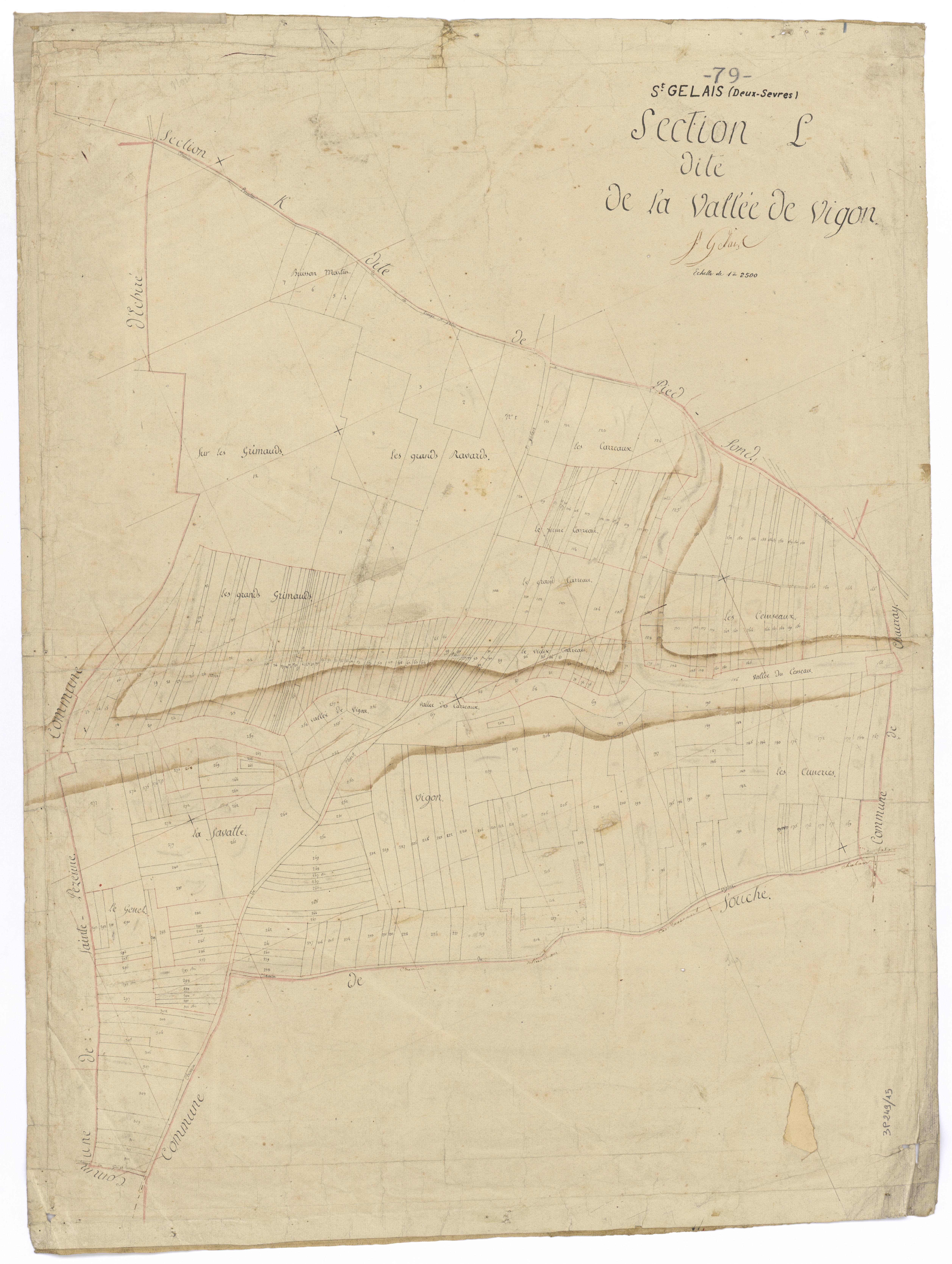 Saint-Gelais - FRAD079_CADASTRE_NAPOLEONIEN Section L dite de la Vallée de Vigon 
