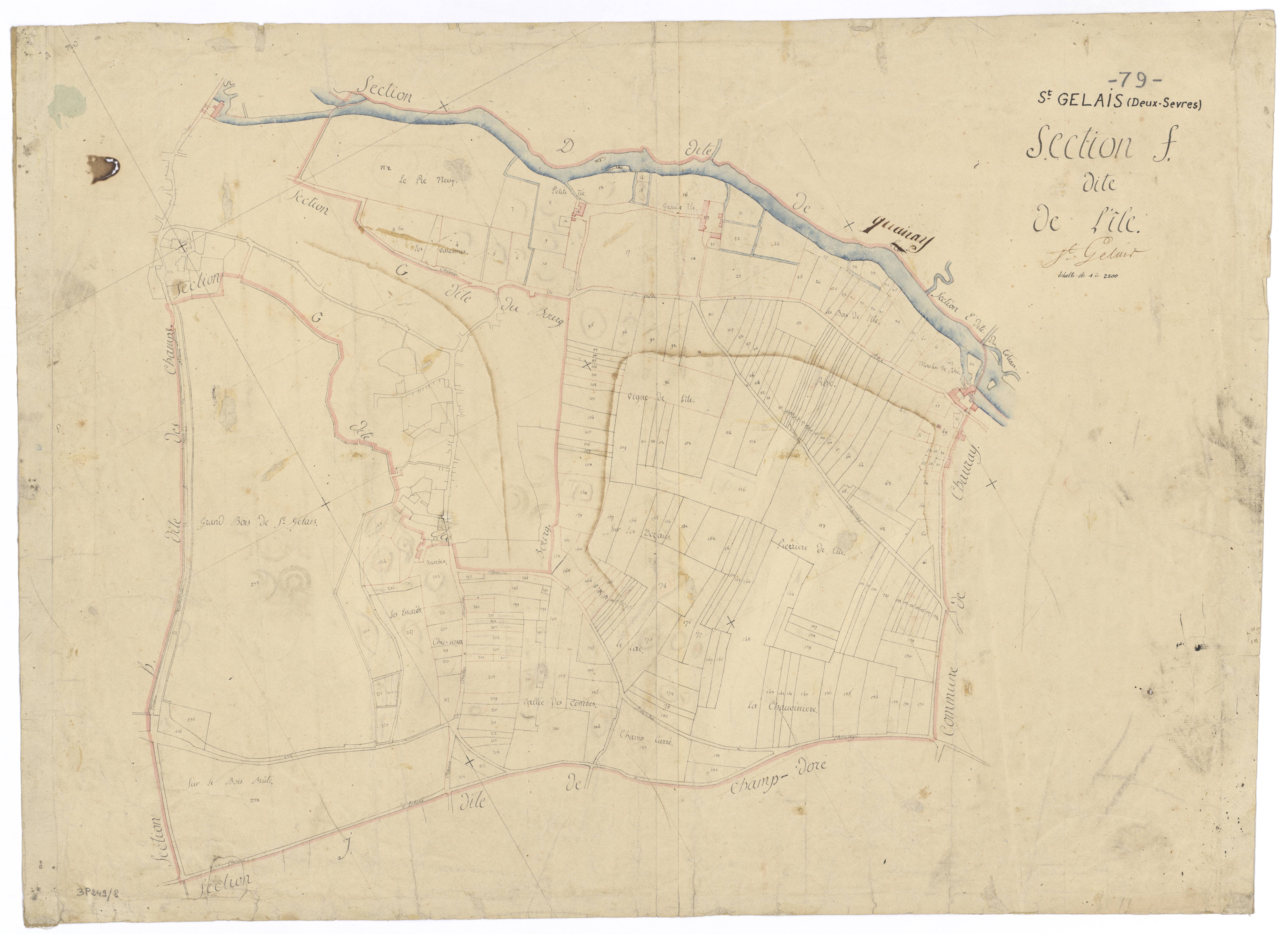 Saint-Gelais - FRAD079_CADASTRE_NAPOLEONIEN Section F dite de L'île 