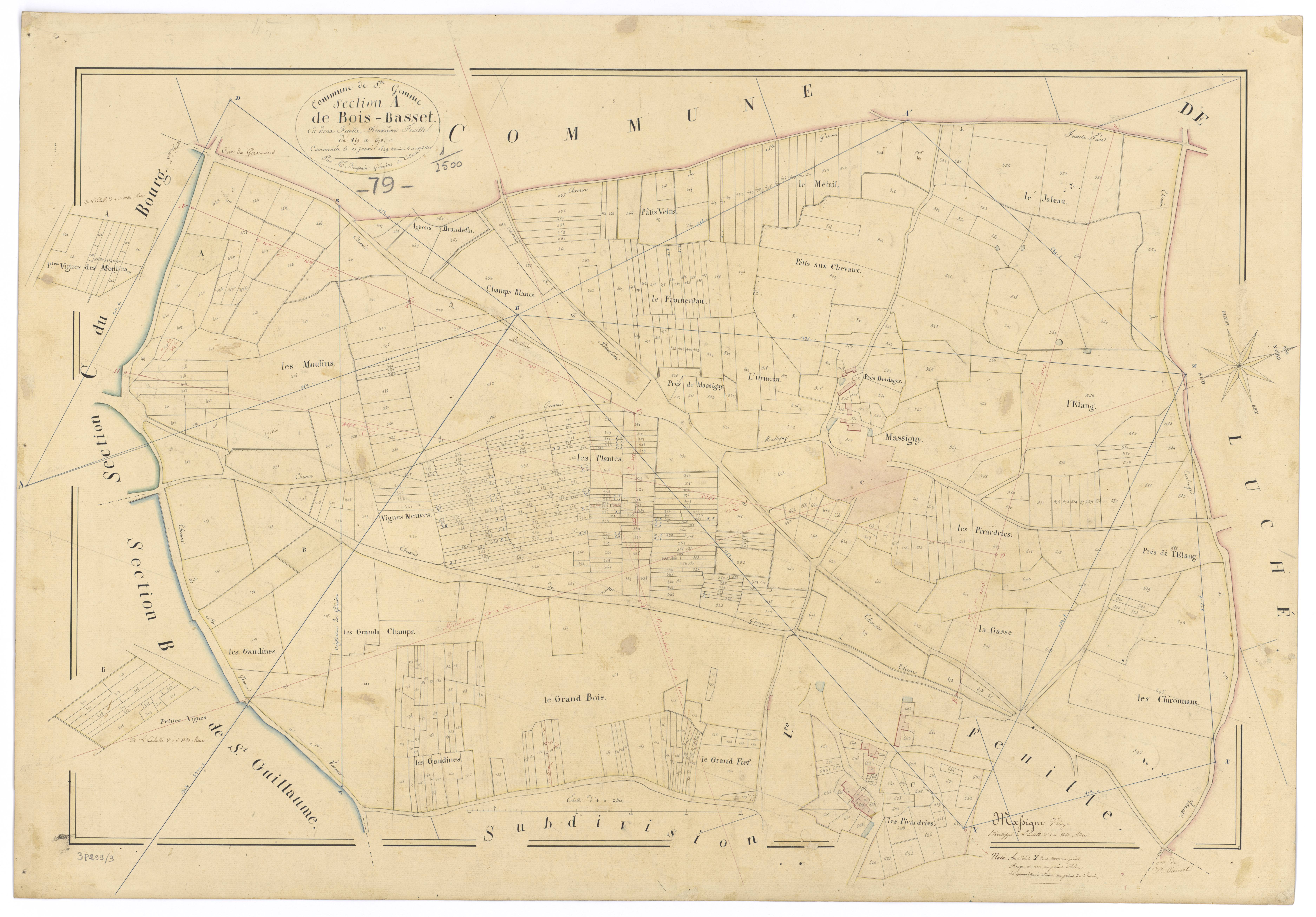 Sainte-Gemme - FRAD079_CADASTRE_NAPOLEONIEN Section A2 dite de Bois Basset 