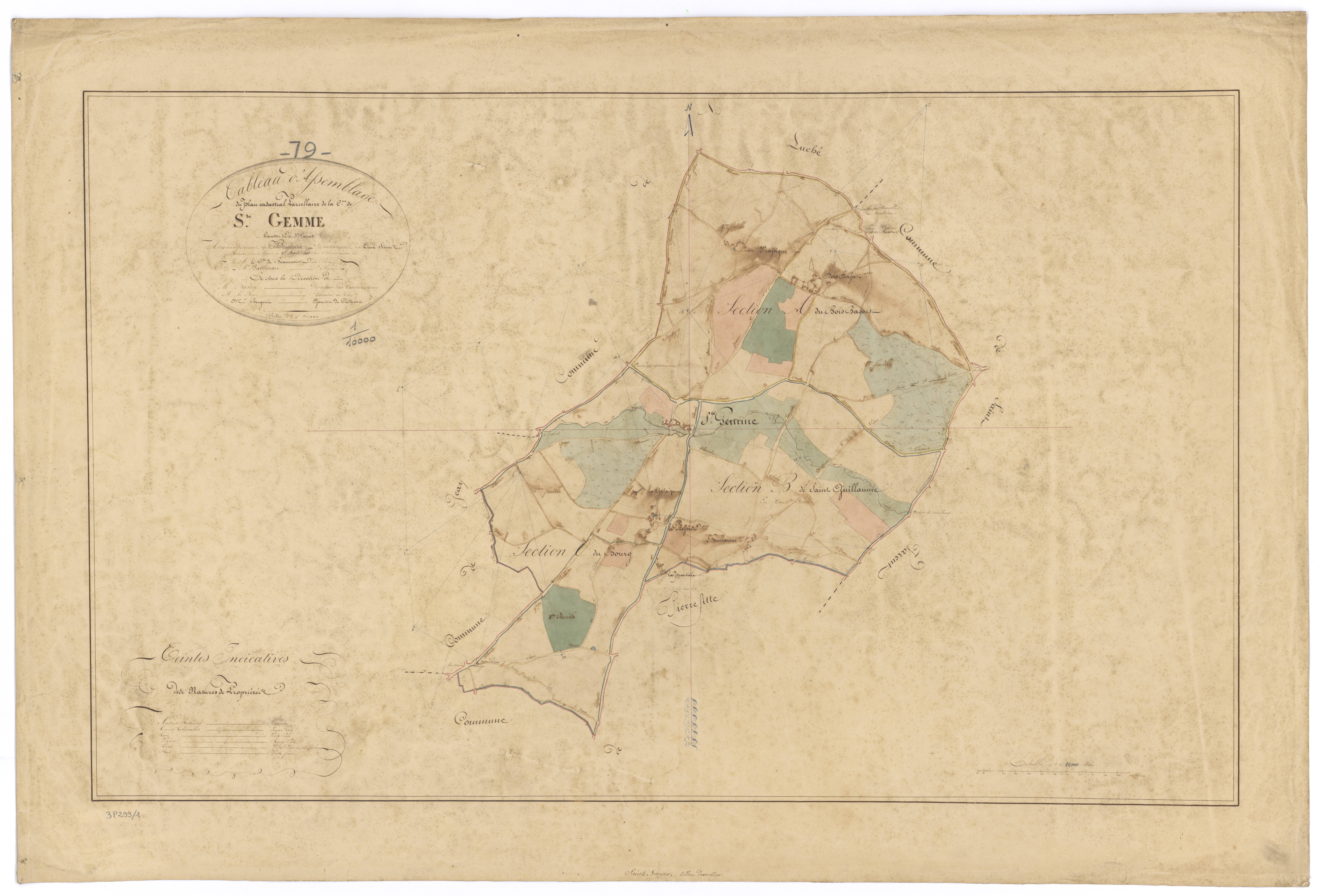 Sainte-Gemme - FRAD079_CADASTRE_NAPOLEONIEN Tableau d'assemblage 