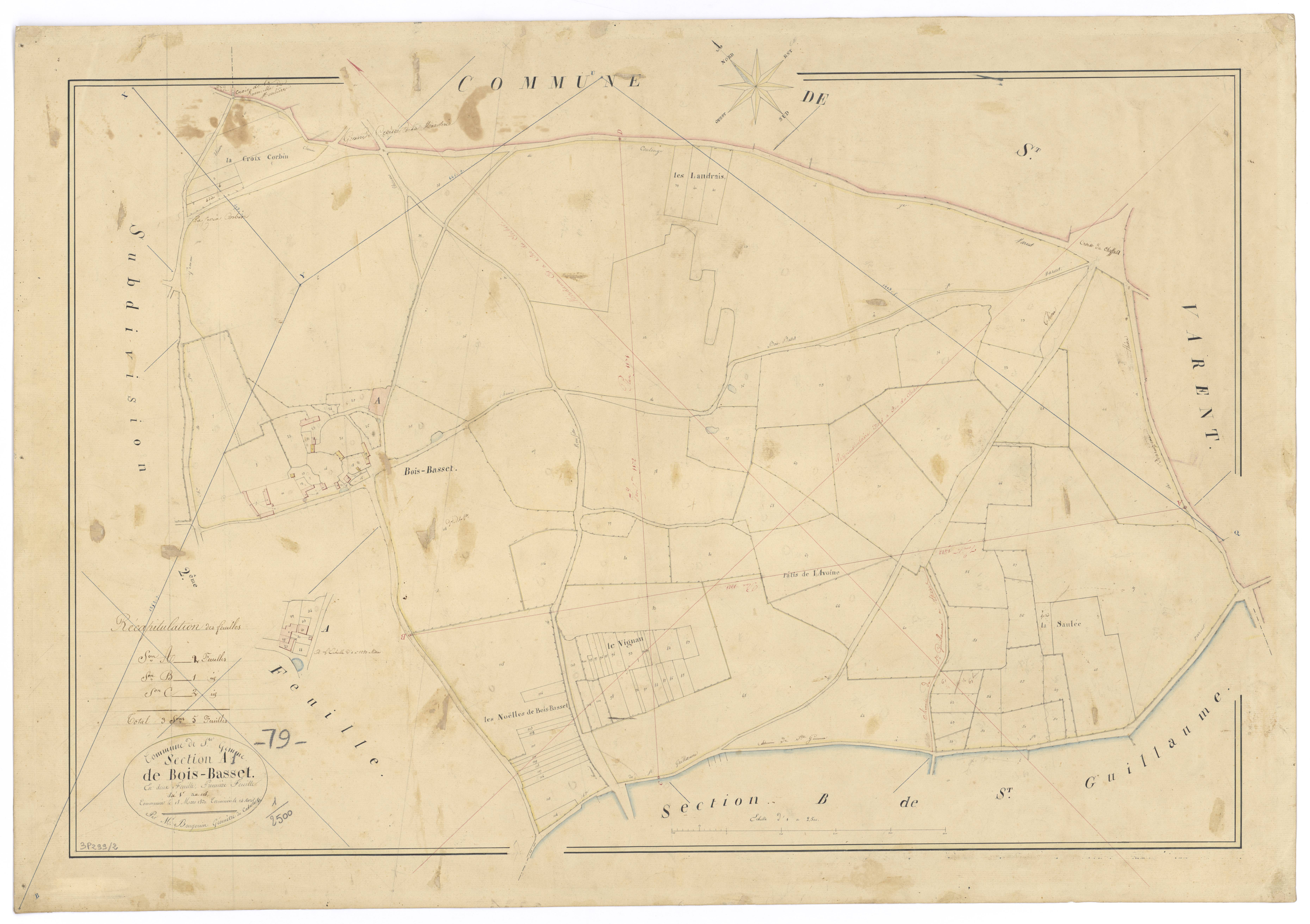 Sainte-Gemme - FRAD079_CADASTRE_NAPOLEONIEN Section A1 dite de Bois Basset 