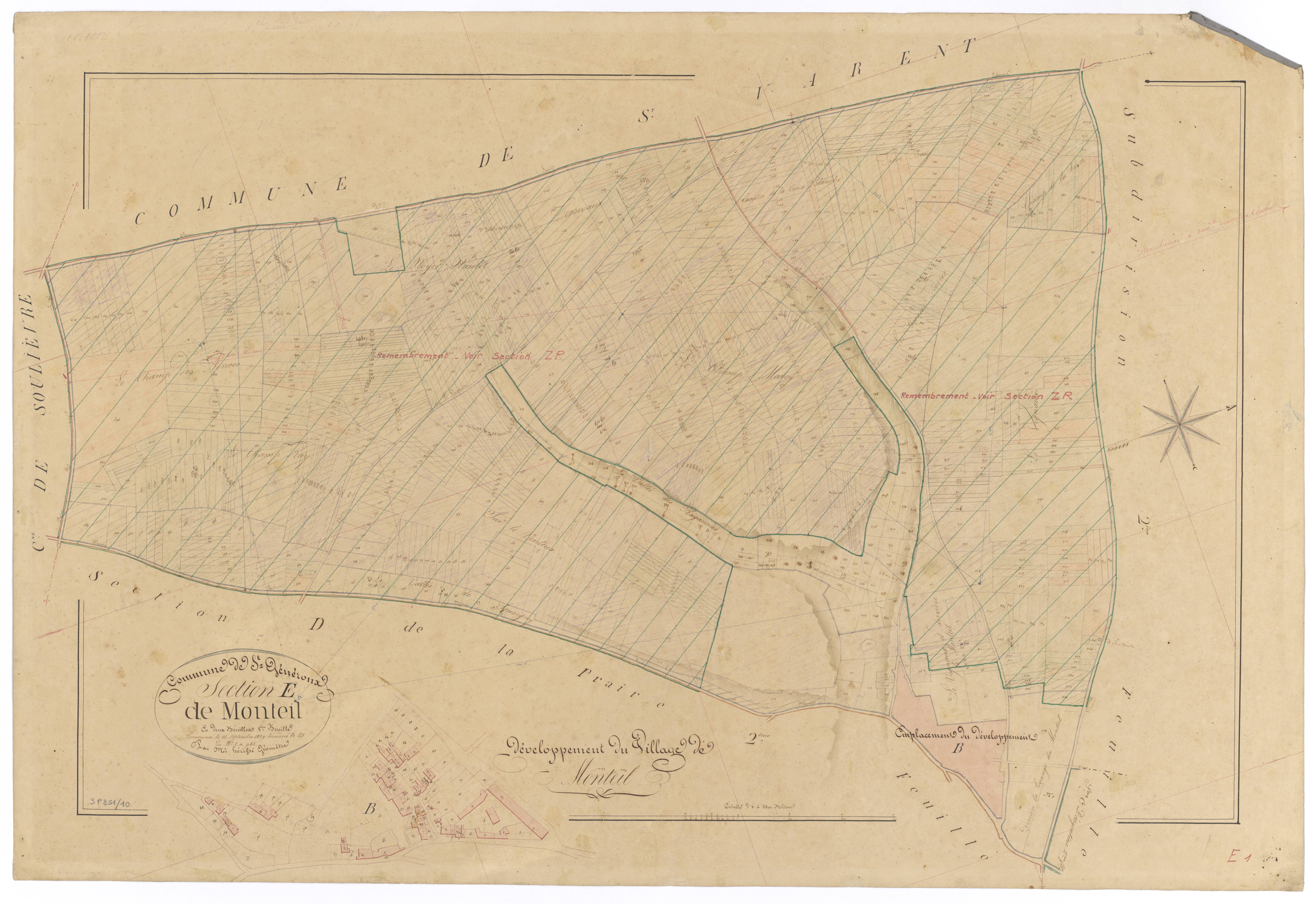 Saint-Généroux - FRAD079_CADASTRE_NAPOLEONIEN Section E1 dite de Monteil 