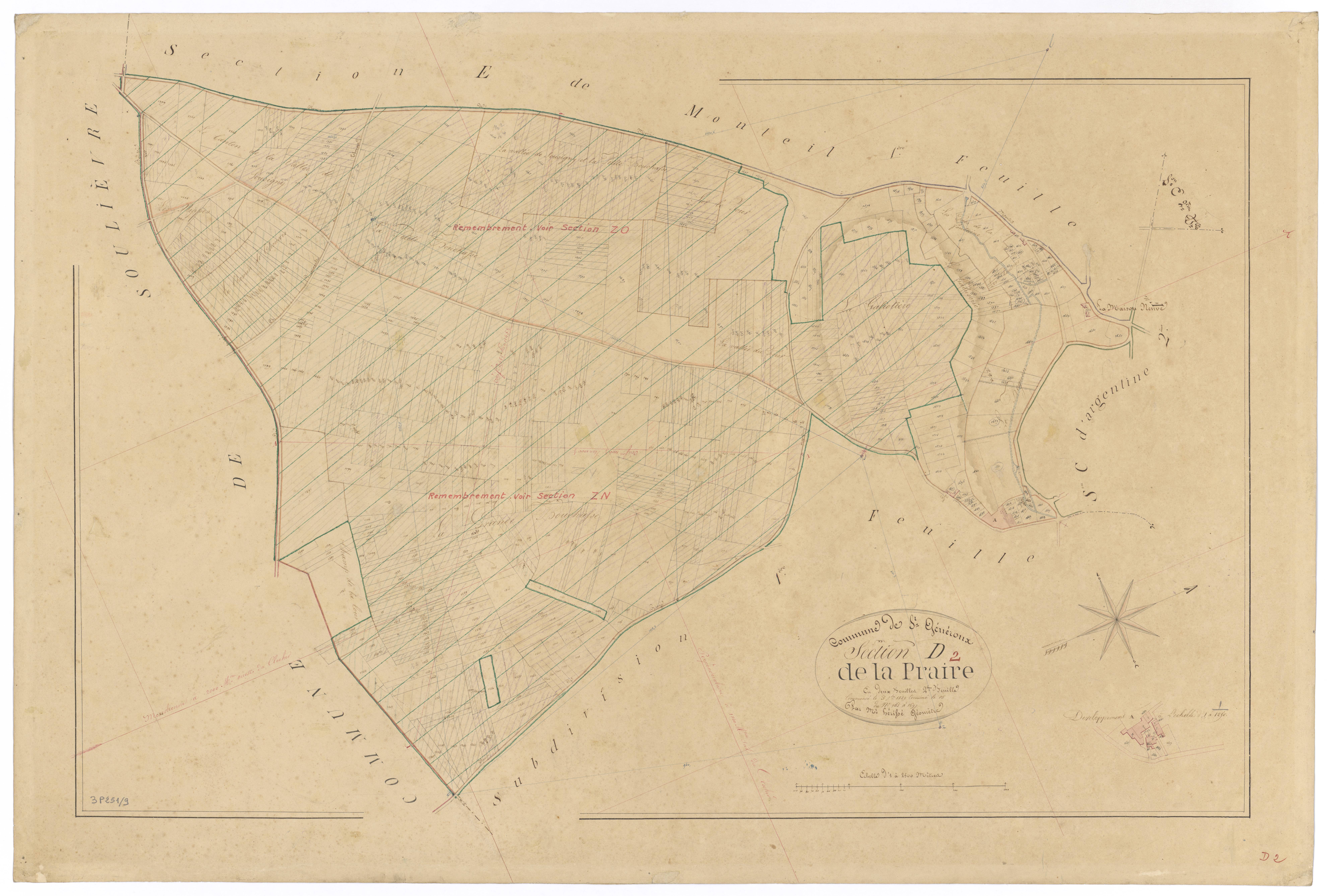 Saint-Généroux - FRAD079_CADASTRE_NAPOLEONIEN Section D2 dite de la Praire 