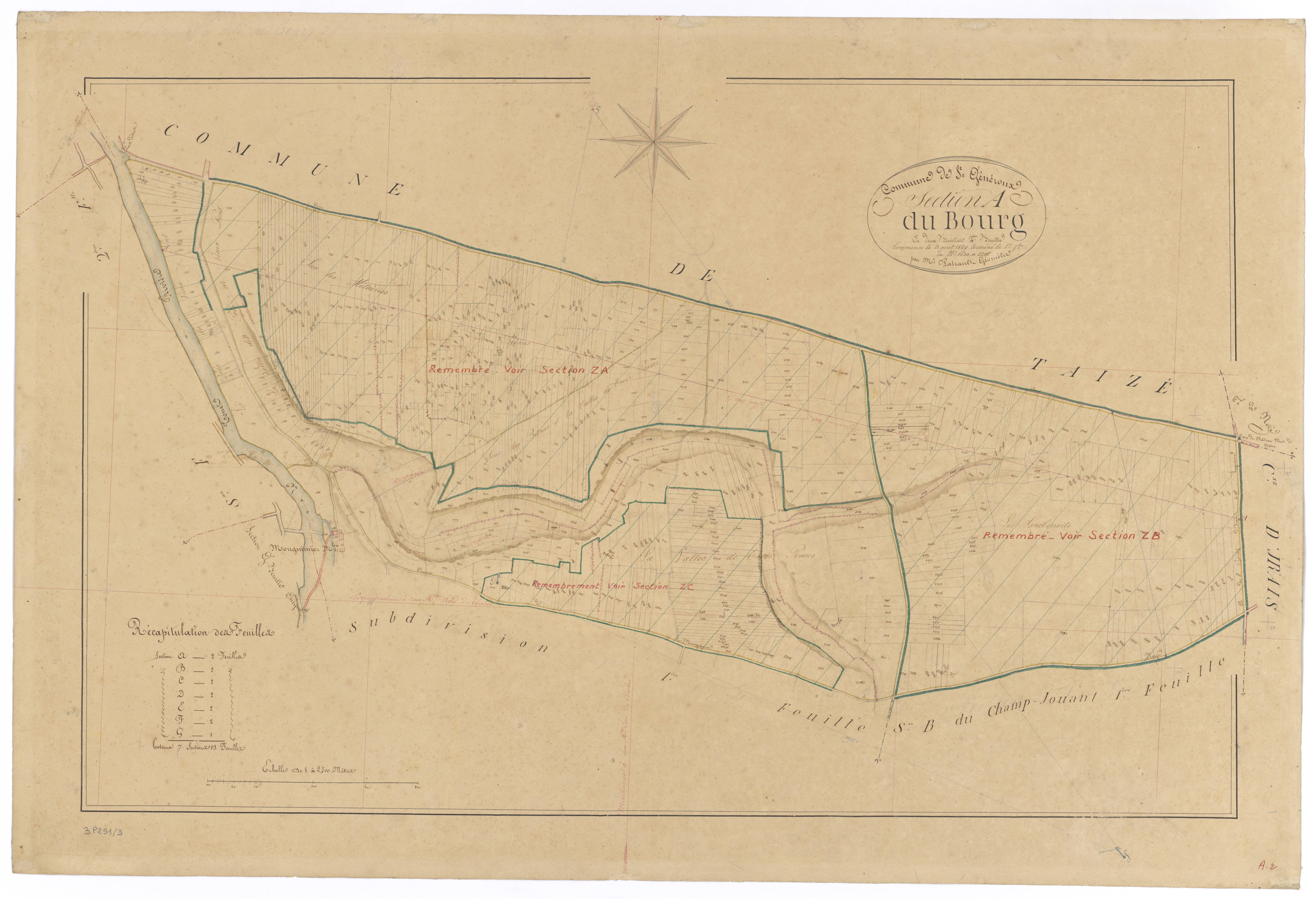Saint-Généroux - FRAD079_CADASTRE_NAPOLEONIEN Section A2 dite du Bourg 