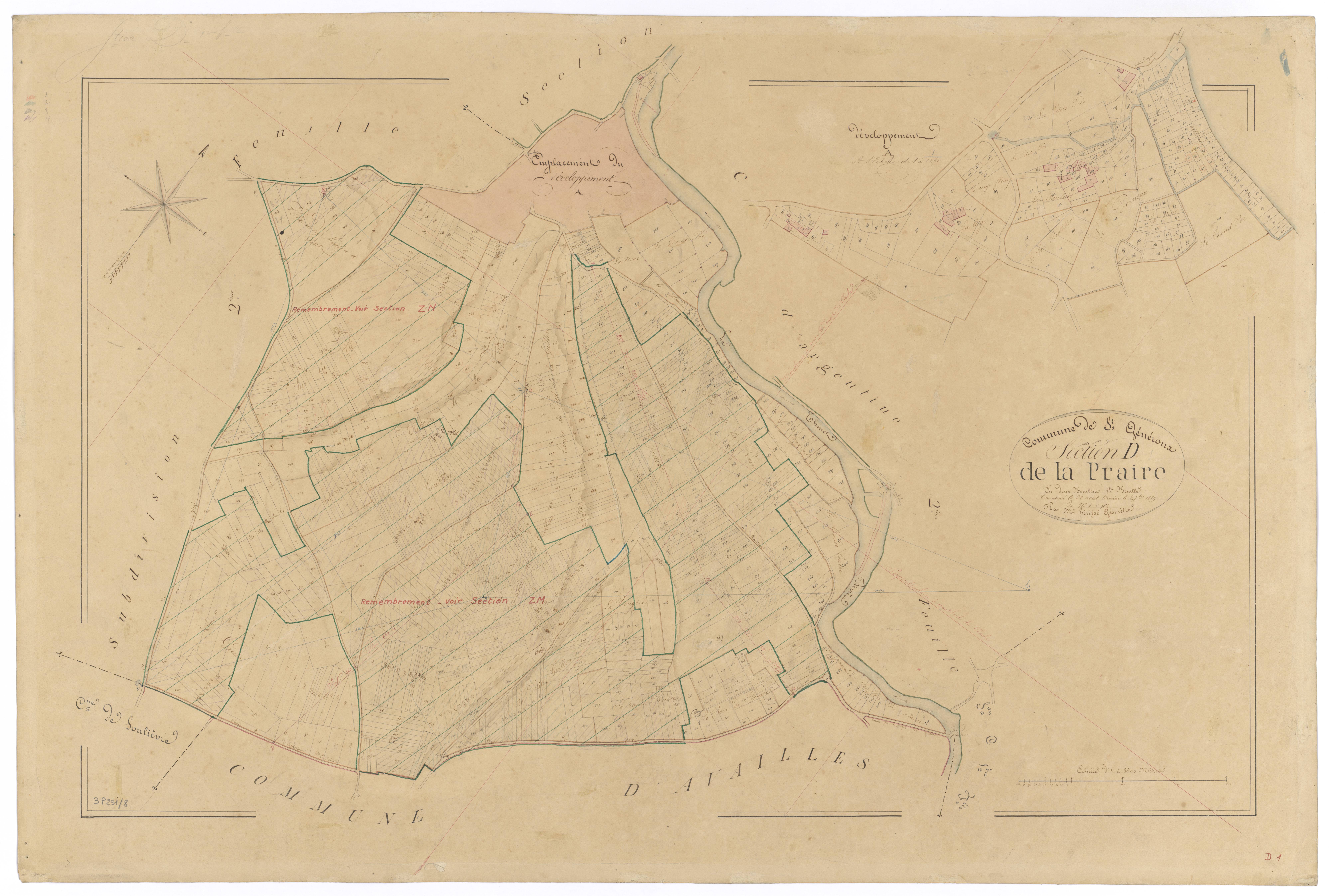 Saint-Généroux - FRAD079_CADASTRE_NAPOLEONIEN Section D1 dite de la Praire 