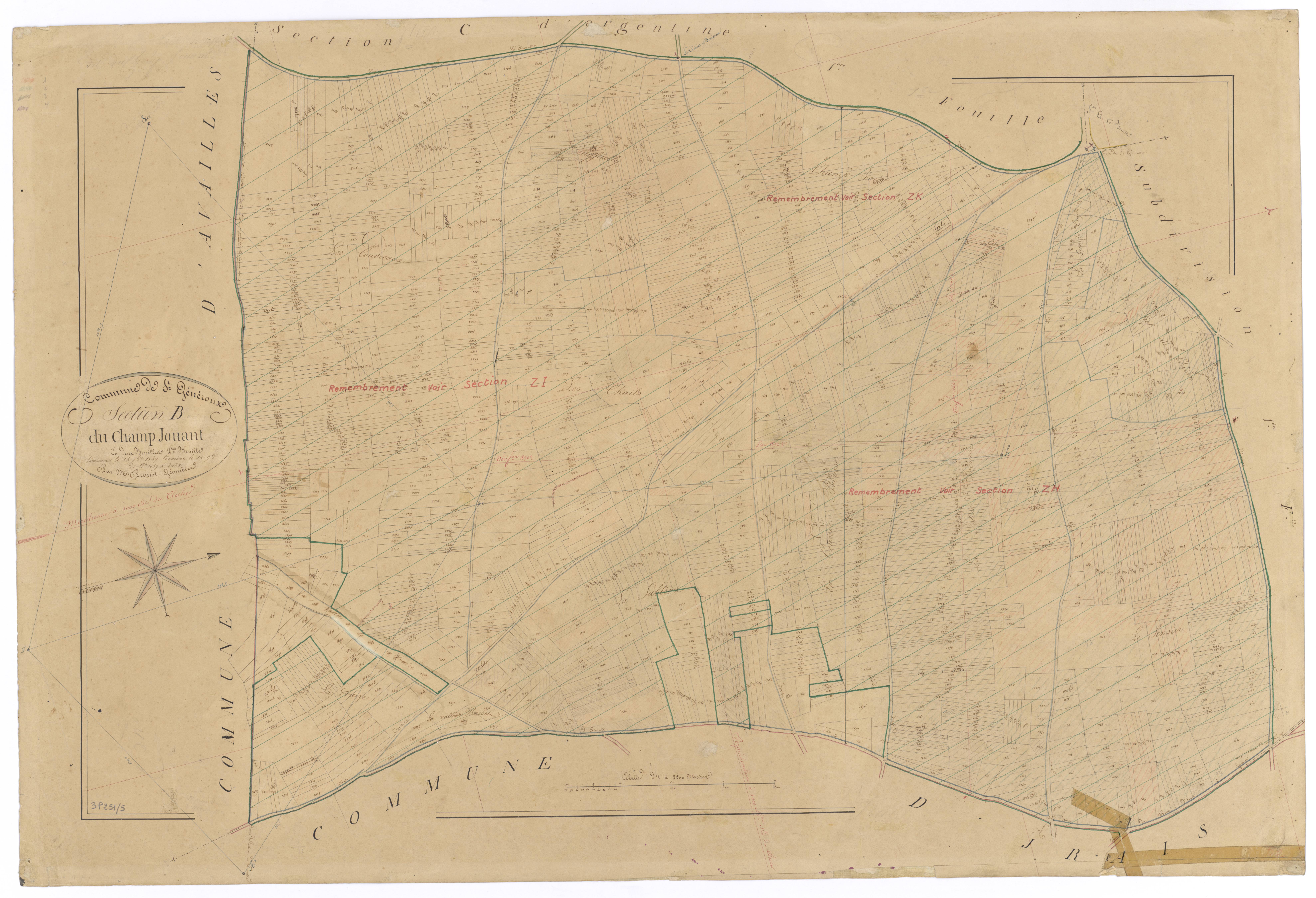 Saint-Généroux - FRAD079_CADASTRE_NAPOLEONIEN Section B2 dite du Champ Jouant 
