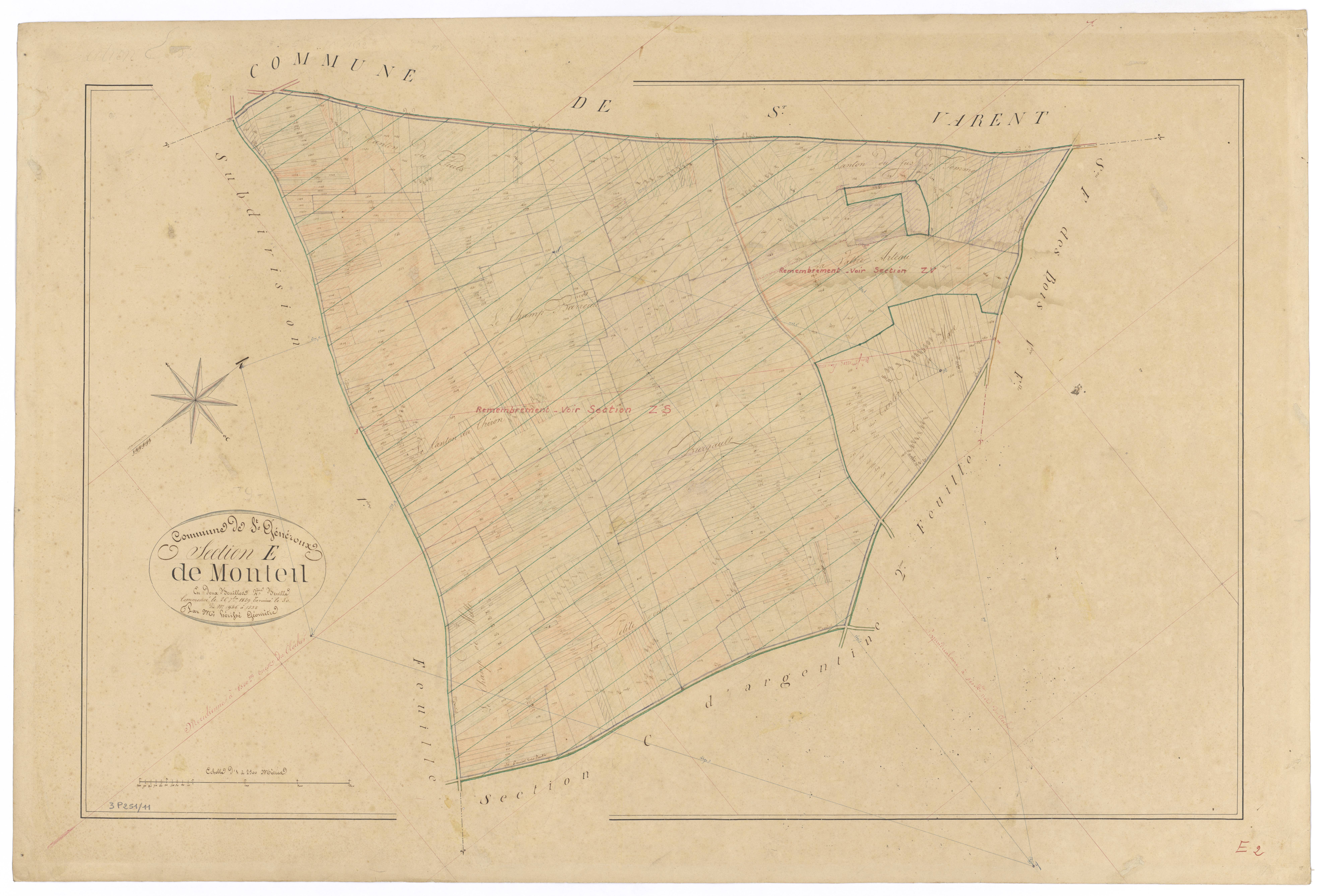 Saint-Généroux - FRAD079_CADASTRE_NAPOLEONIEN Section E2 dite de Monteil 