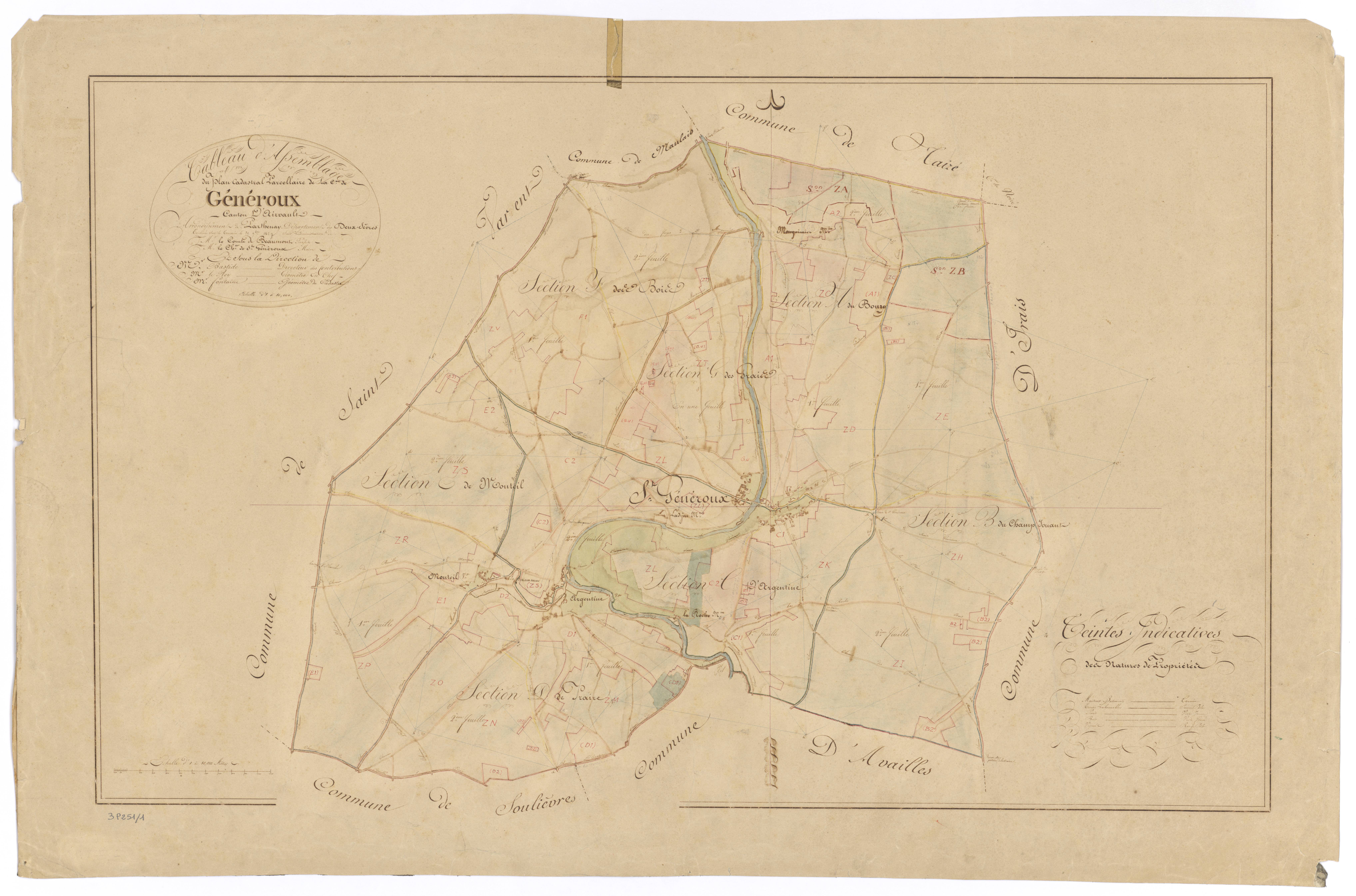 Saint-Généroux - FRAD079_CADASTRE_NAPOLEONIEN Tableau d'assemblage 