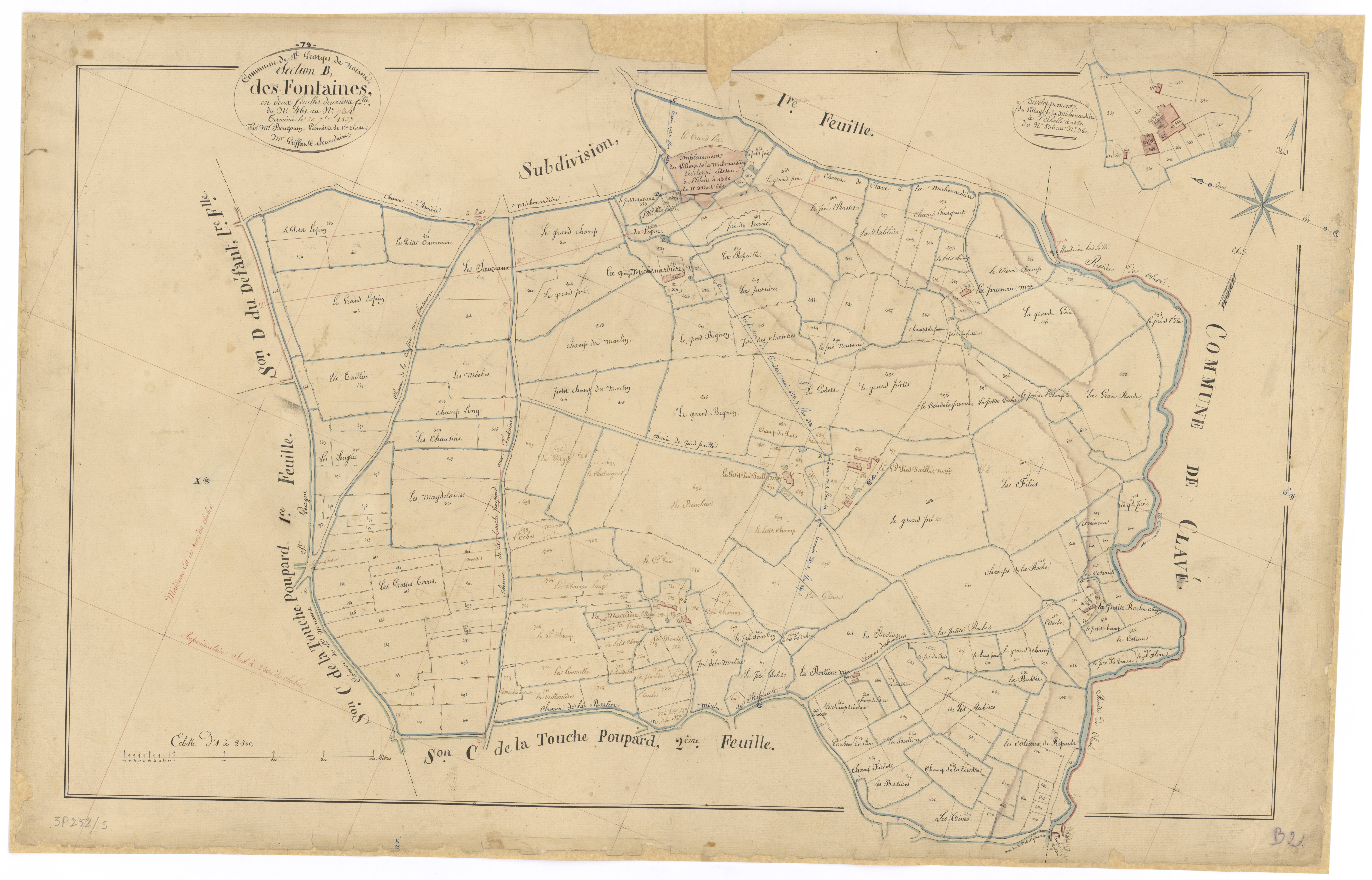 Saint-Georges-de-Noisné - FRAD079_CADASTRE_NAPOLEONIEN Section B2 dite des Fontaines 