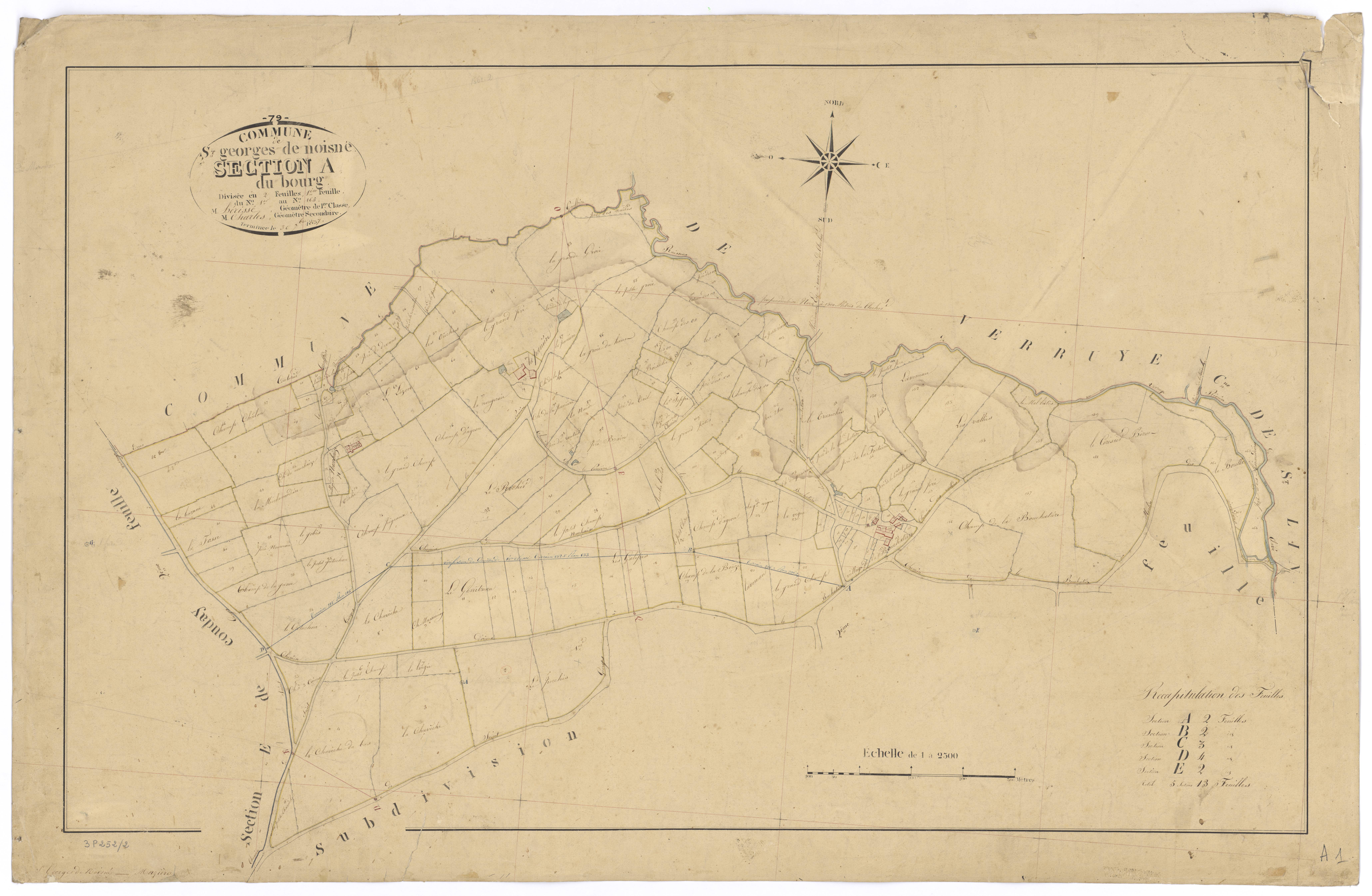 Saint-Georges-de-Noisné - FRAD079_CADASTRE_NAPOLEONIEN Section A1 dite du Bourg 