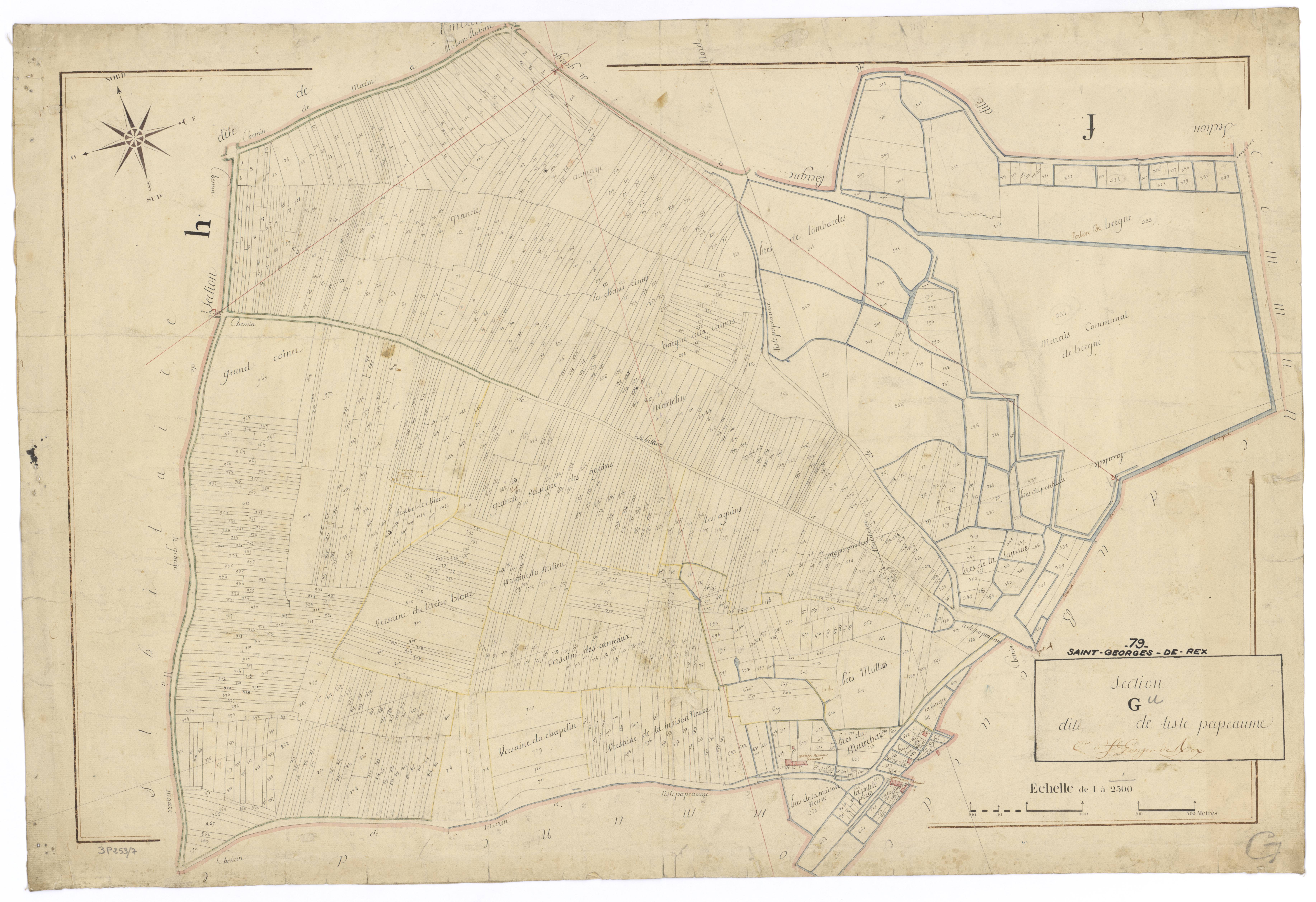 Saint-Georges-de-Rex - FRAD079_CADASTRE_NAPOLEONIEN Section G dite de Lisle Papeaume 