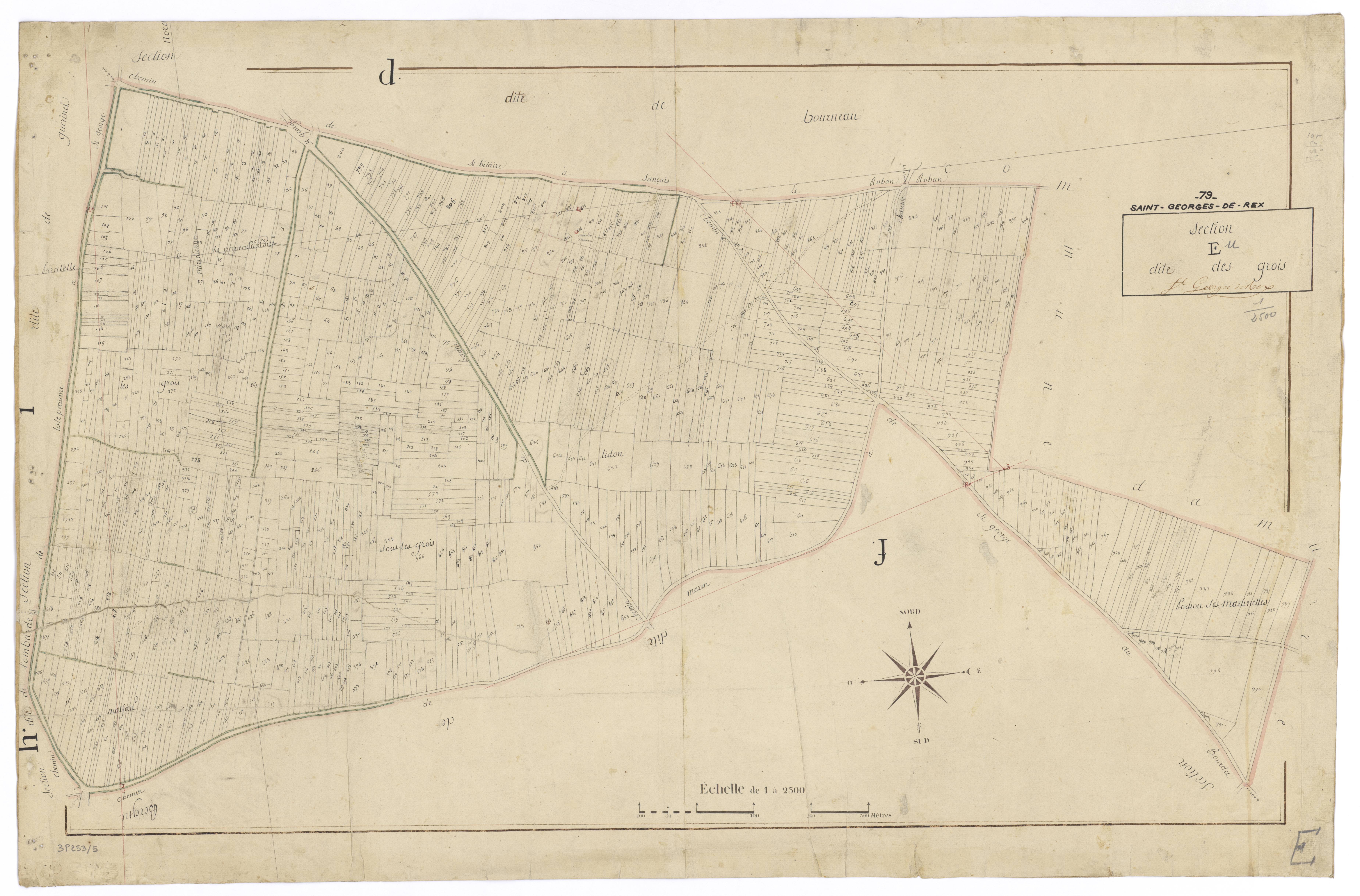 Saint-Georges-de-Rex - FRAD079_CADASTRE_NAPOLEONIEN Section E dite des Grois 