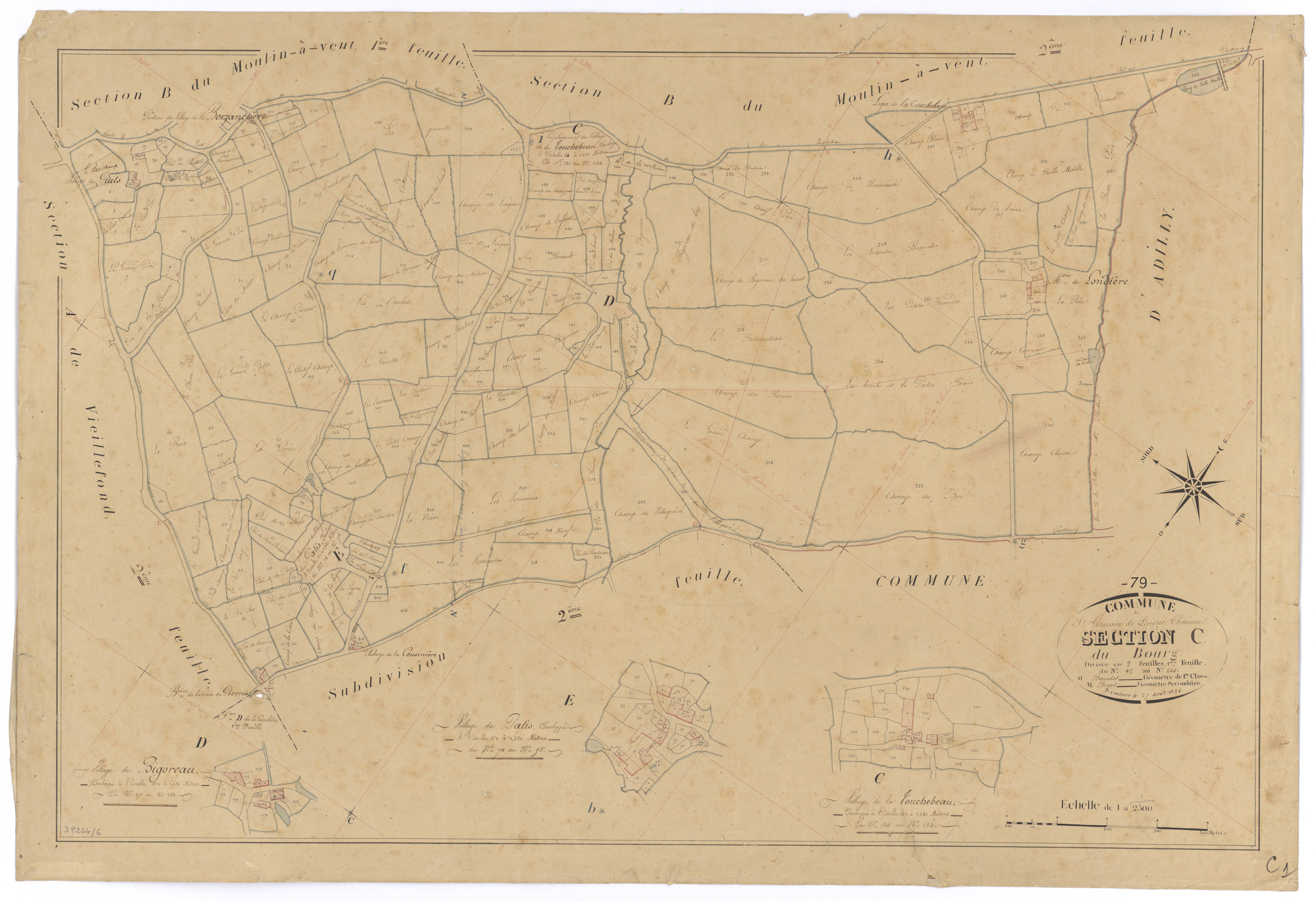 Saint-Germain-de-Longue-Chaume - FRAD079_CADASTRE_NAPOLEONIEN Section C1 dite du Bourg