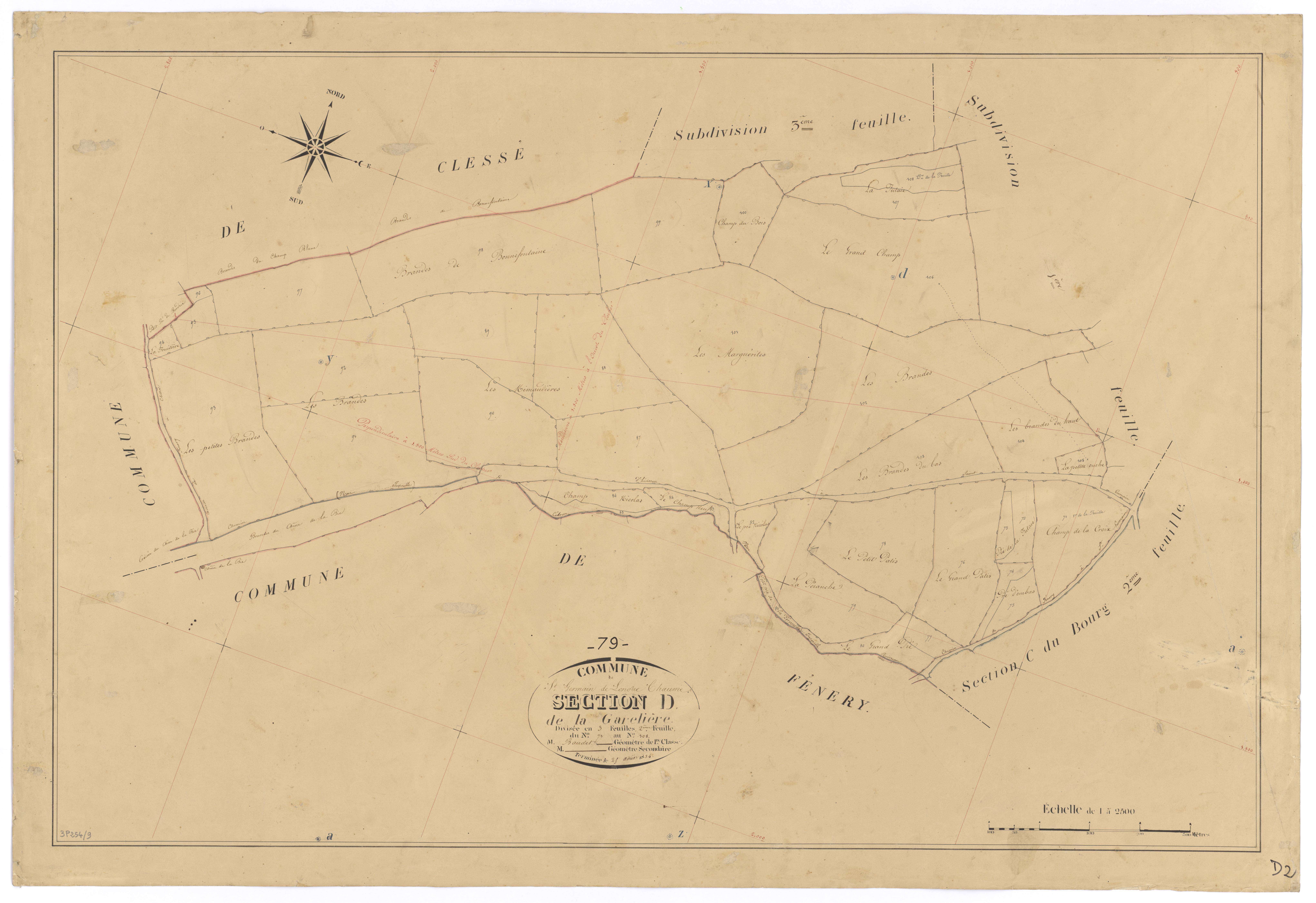 Saint-Germain-de-Longue-Chaume - FRAD079_CADASTRE_NAPOLEONIEN Section D2 dite de la Gareliere
