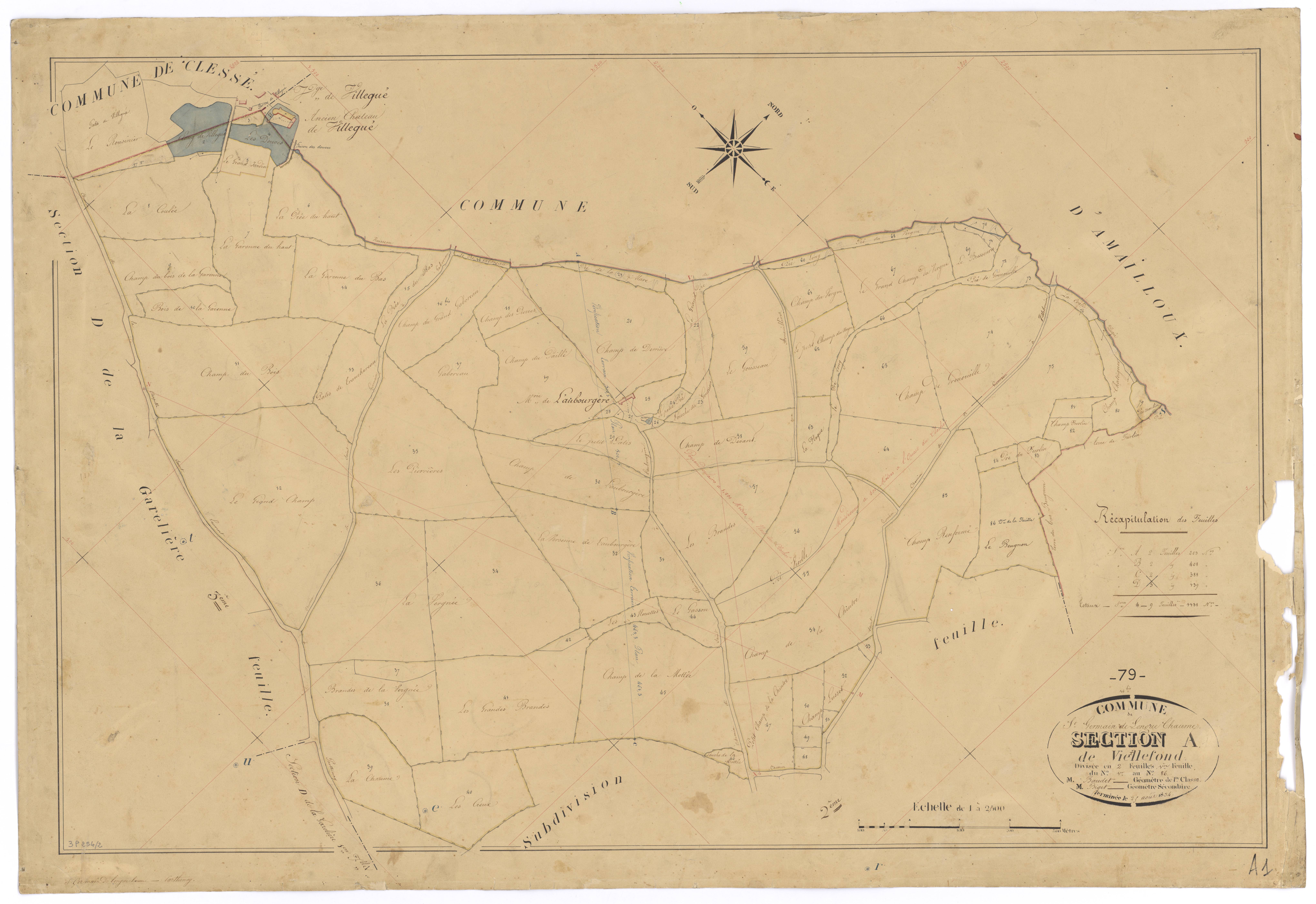 Saint-Germain-de-Longue-Chaume - FRAD079_CADASTRE_NAPOLEONIEN Section A1 dite de Vieillefond