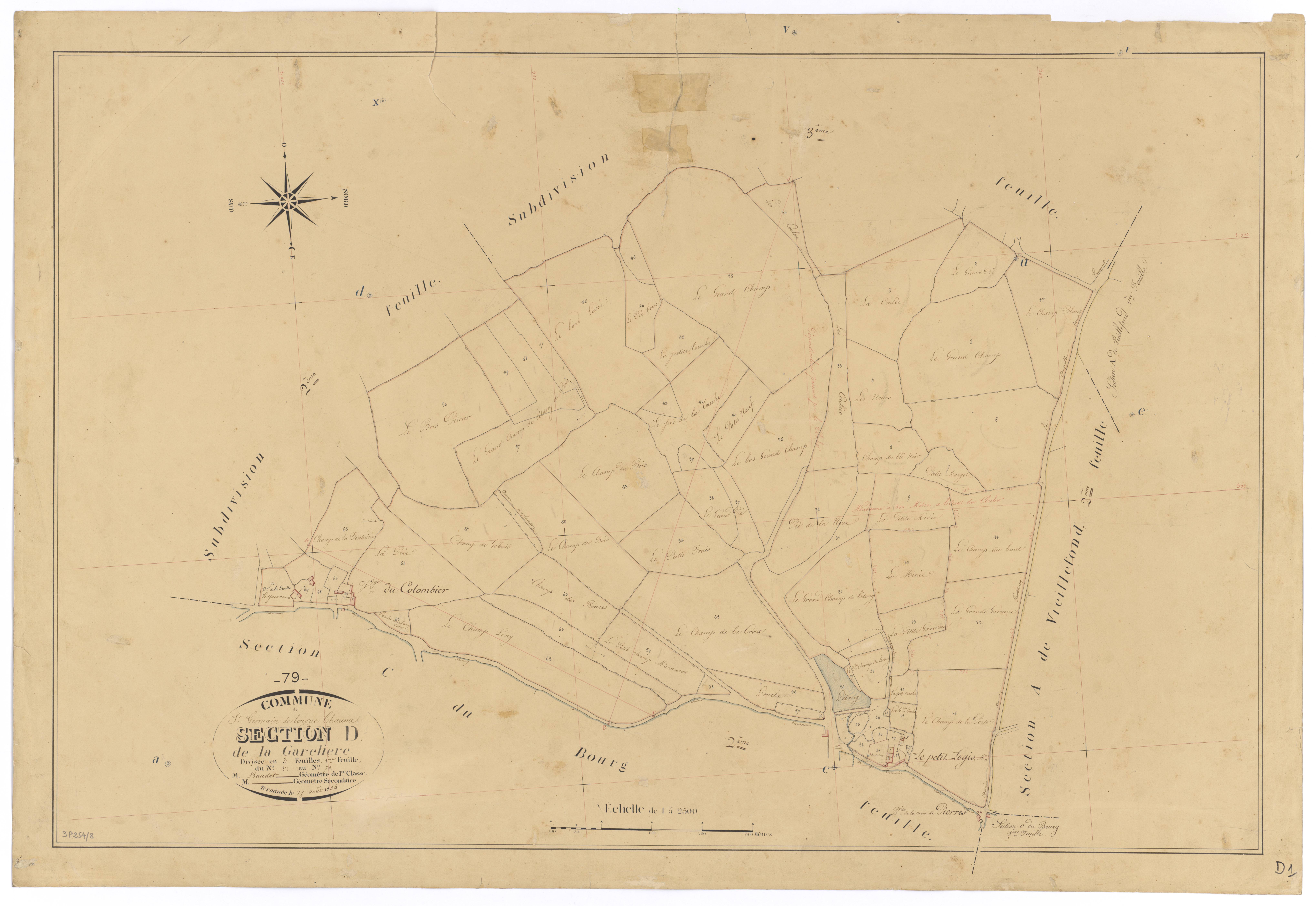 Saint-Germain-de-Longue-Chaume - FRAD079_CADASTRE_NAPOLEONIEN Section D1 dite de la Gareliere