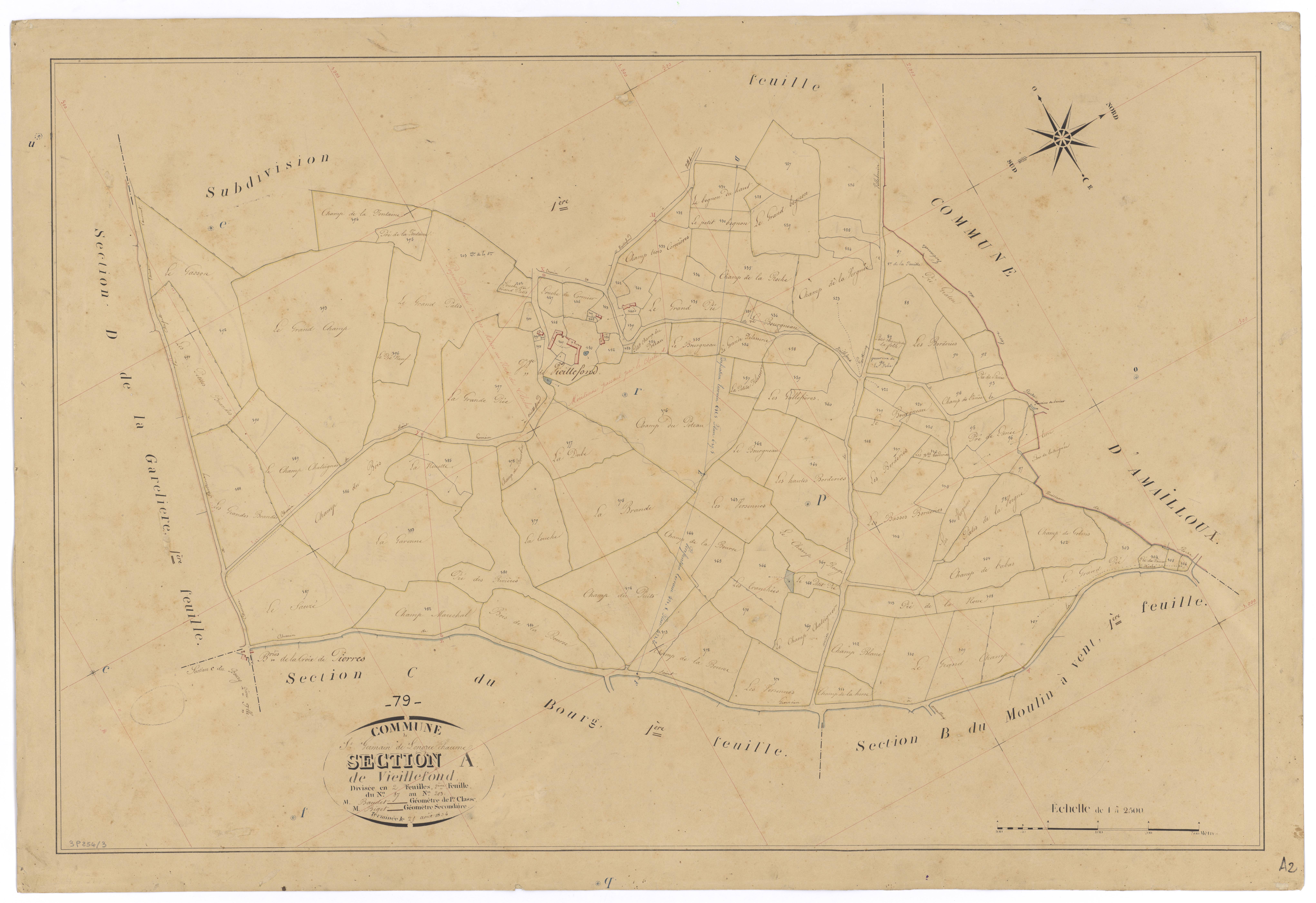 Saint-Germain-de-Longue-Chaume - FRAD079_CADASTRE_NAPOLEONIEN Section A2 dite de Vieillefond