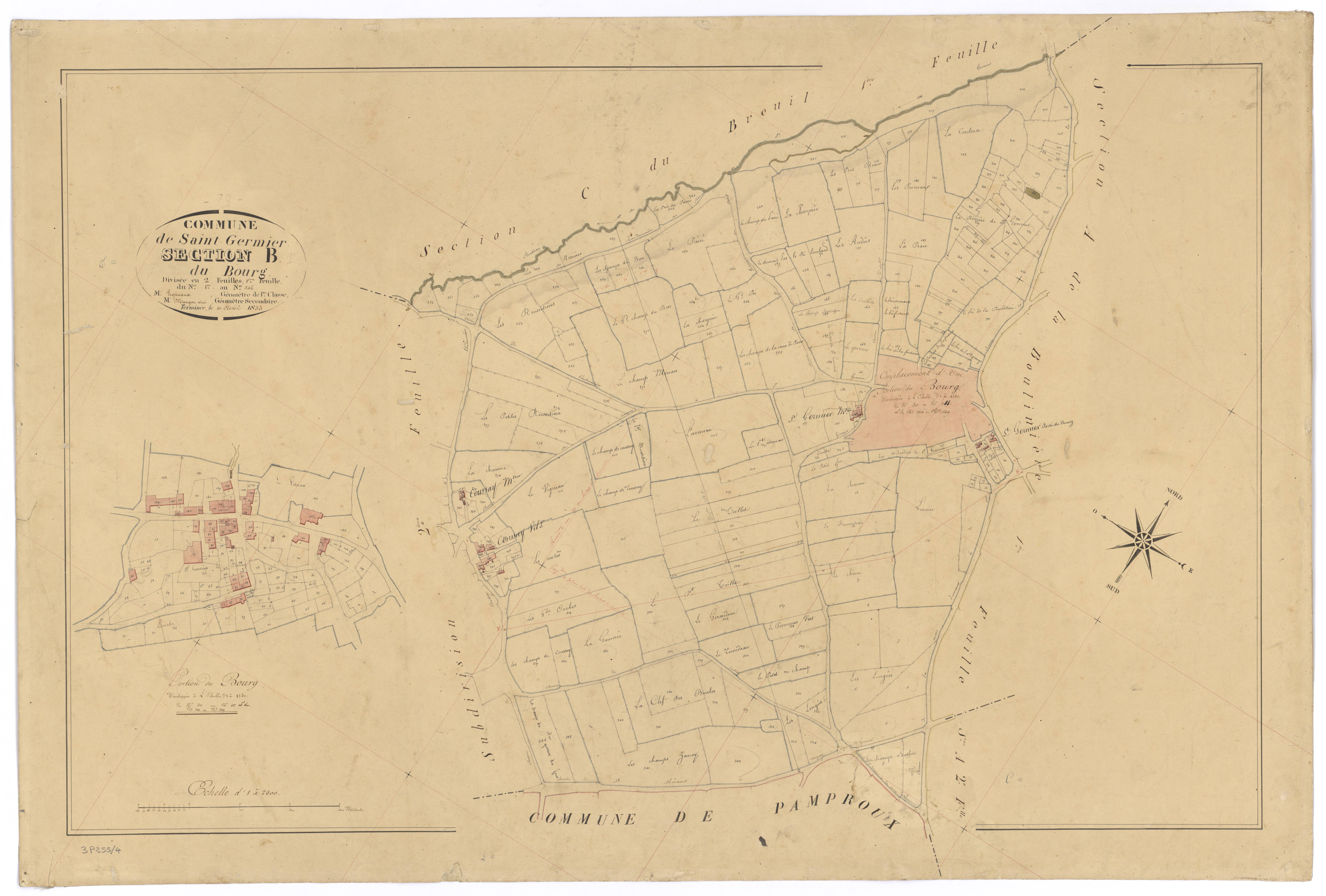 Saint-Germier - FRAD079_CADASTRE_NAPOLEONIEN Section B1 dite du Bourg 