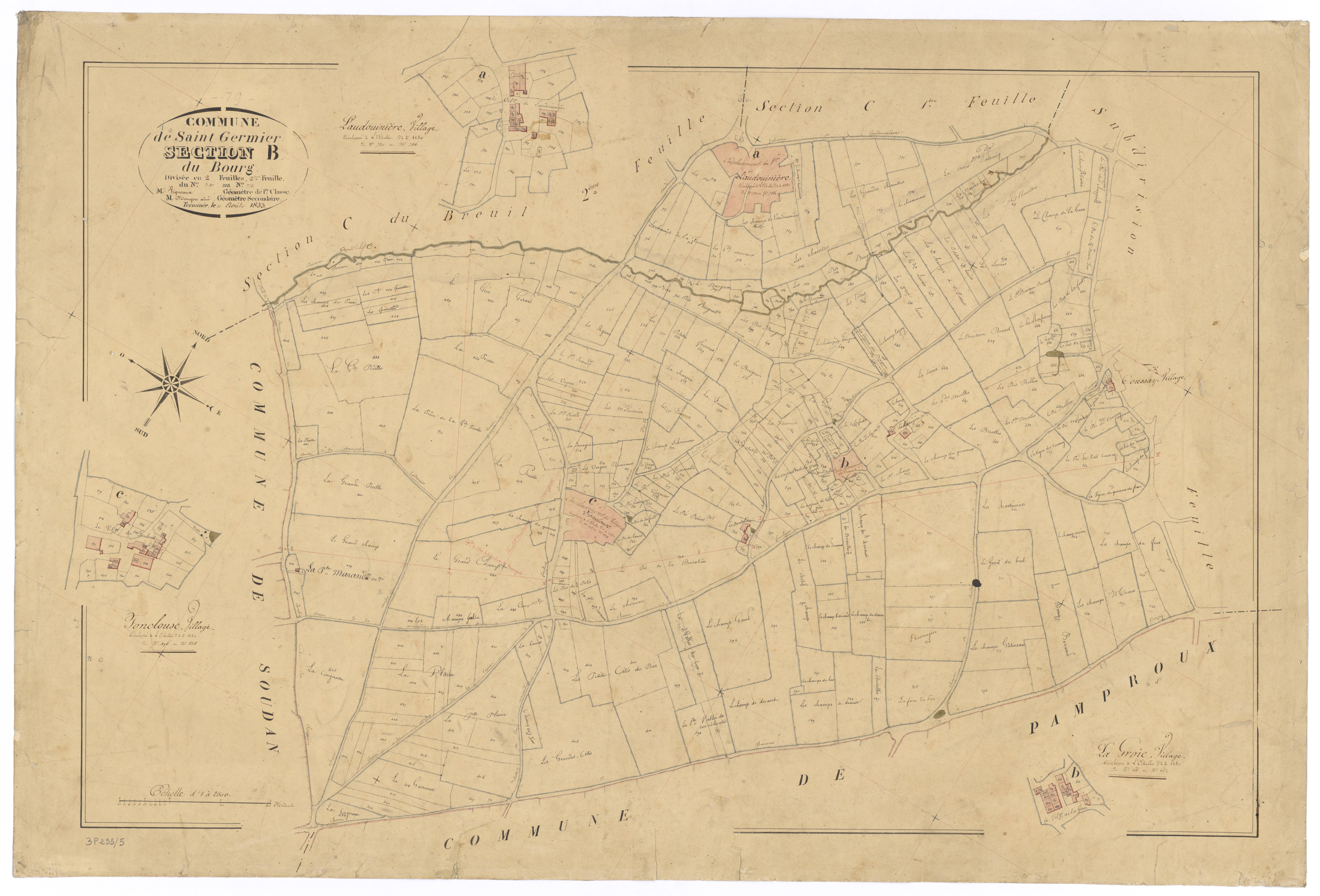 Saint-Germier - FRAD079_CADASTRE_NAPOLEONIEN Section B2 dite du Bourg 