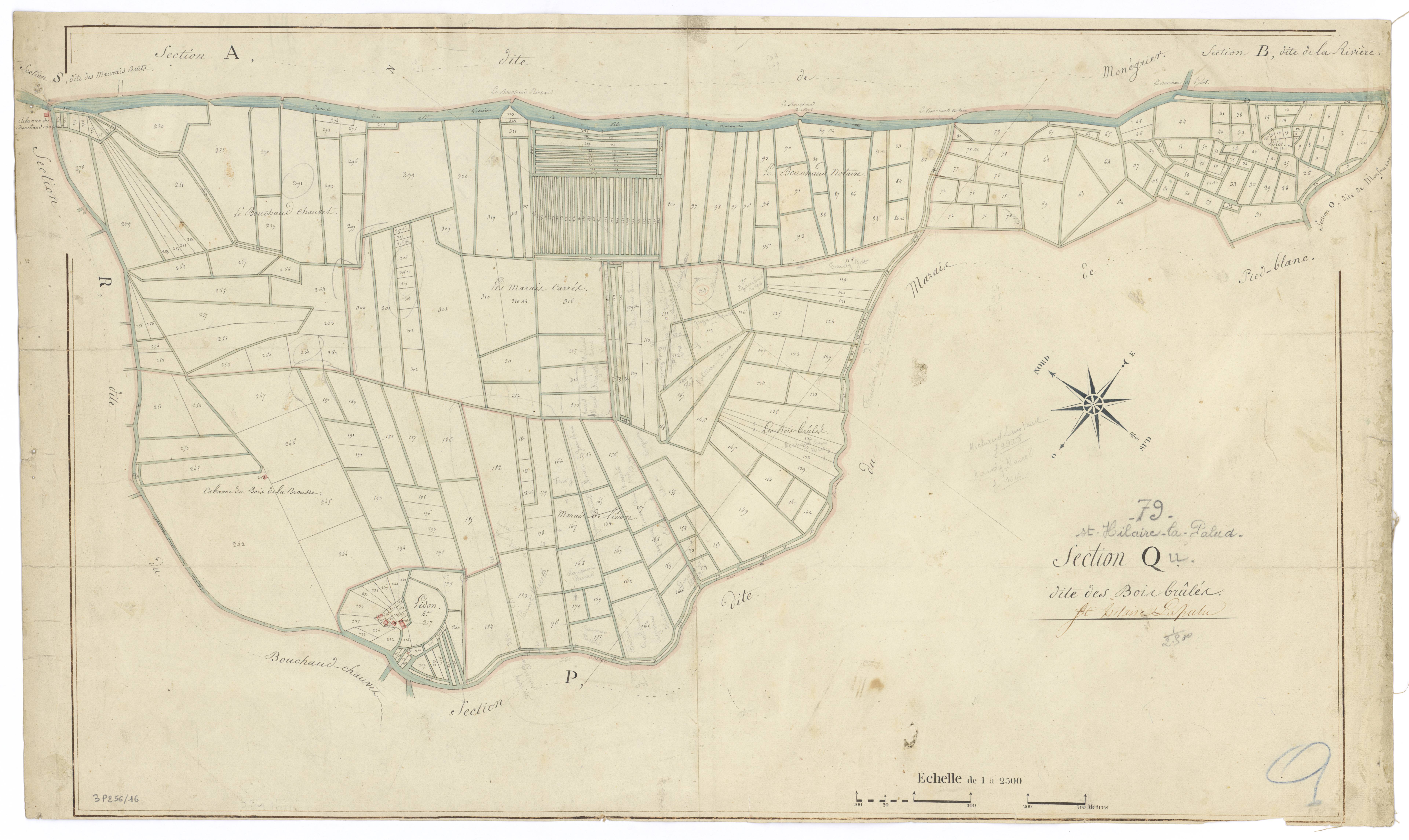 Saint-Hilaire-la-Palud - FRAD079_CADASTRE_NAPOLEONIEN Section Q dite des Bois brûlés 