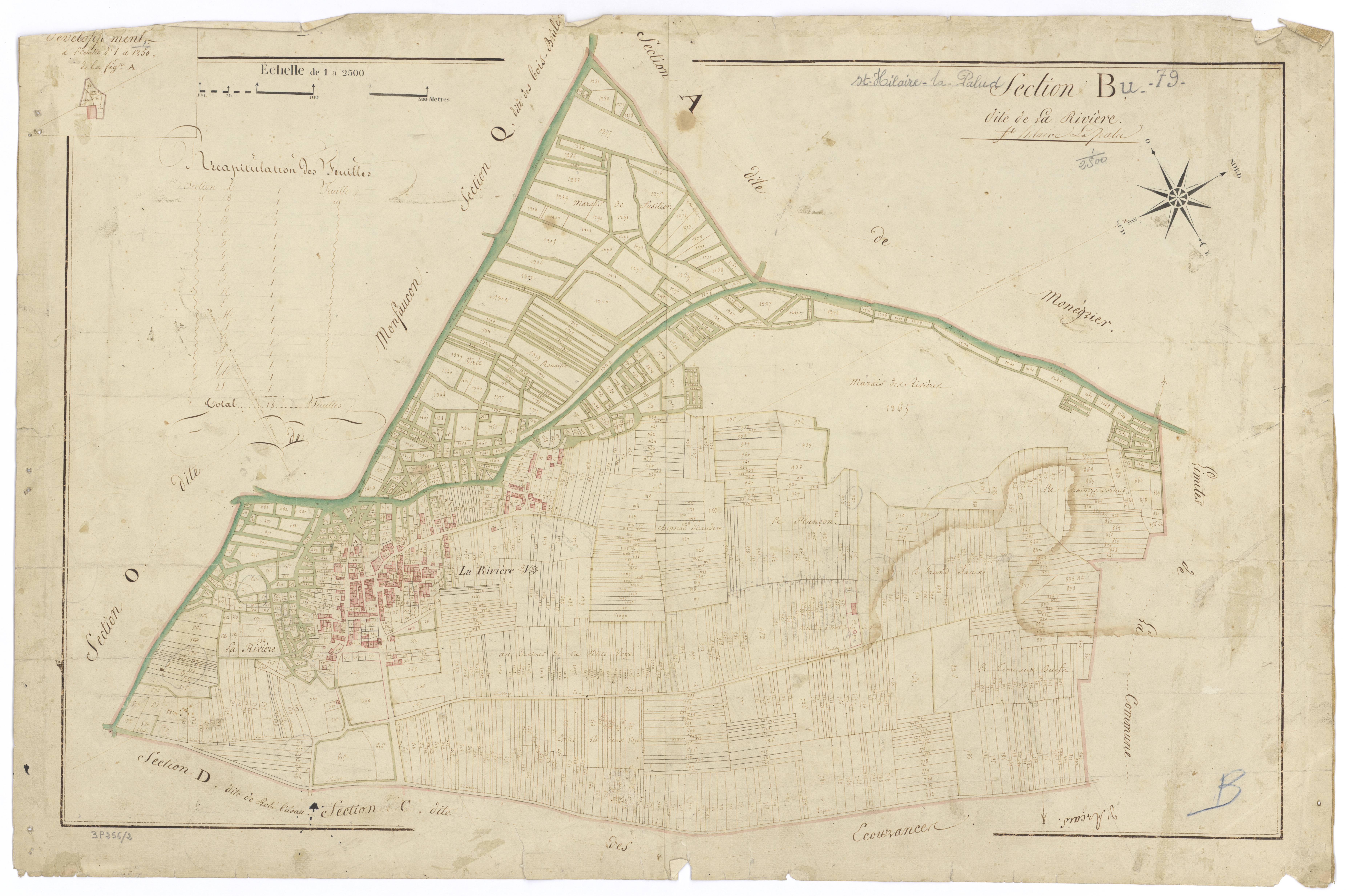 Saint-Hilaire-la-Palud - FRAD079_CADASTRE_NAPOLEONIEN Section B dite de la Rivière 