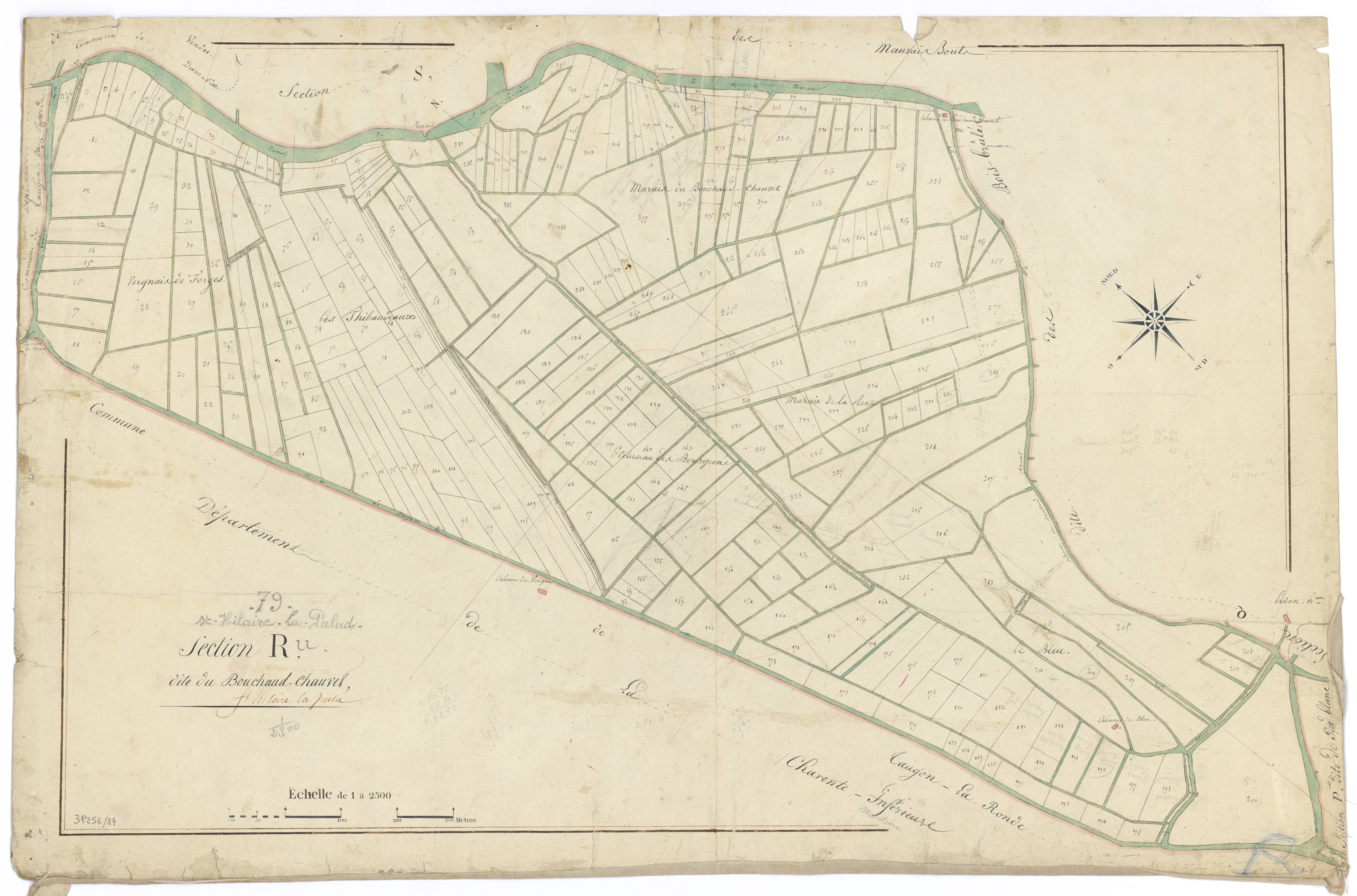 Saint-Hilaire-la-Palud - FRAD079_CADASTRE_NAPOLEONIEN Section R dite du Bouchaud-Chauves 