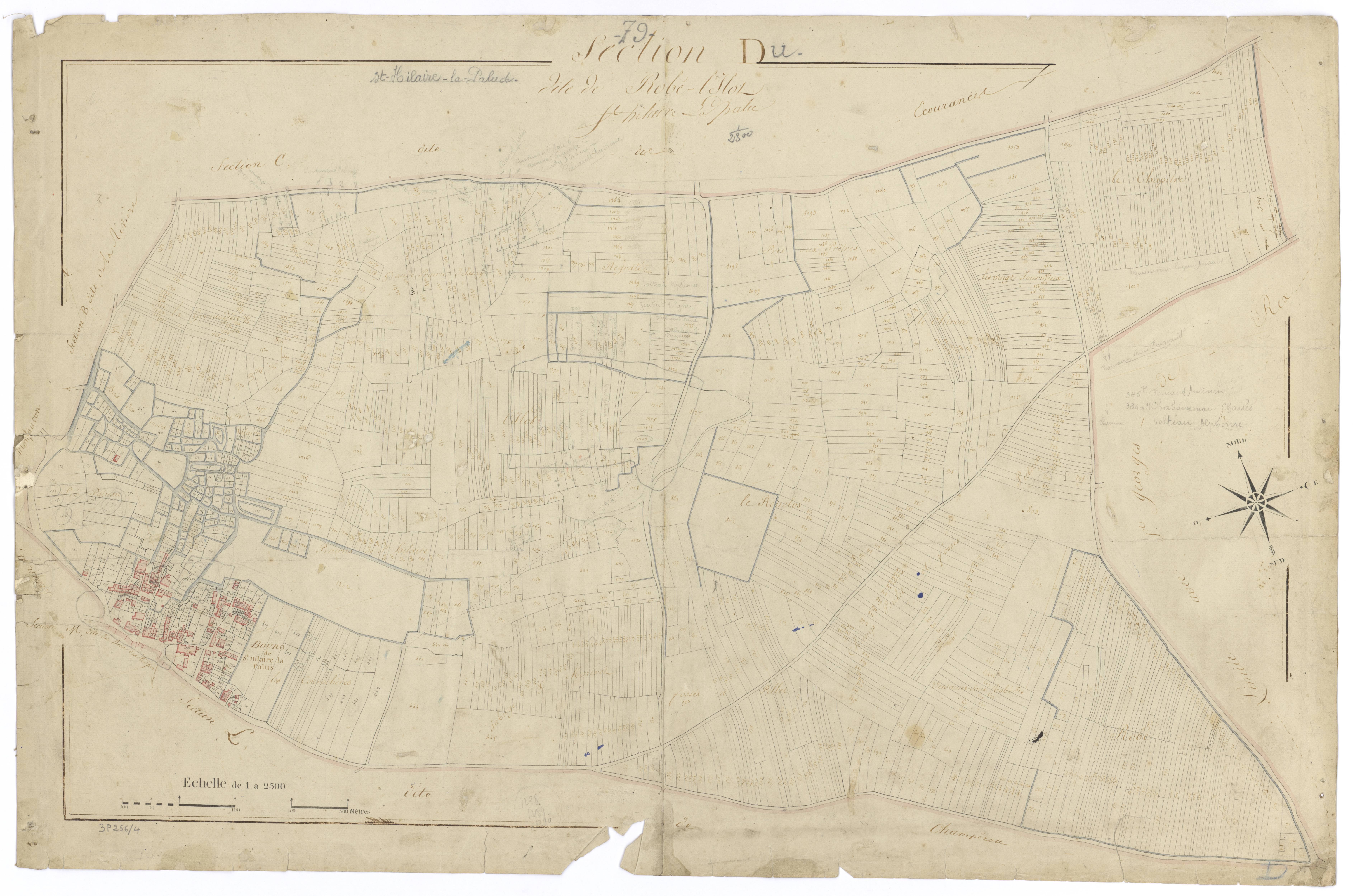 Saint-Hilaire-la-Palud - FRAD079_CADASTRE_NAPOLEONIEN Section D dite de la Robé-l'Ilot 