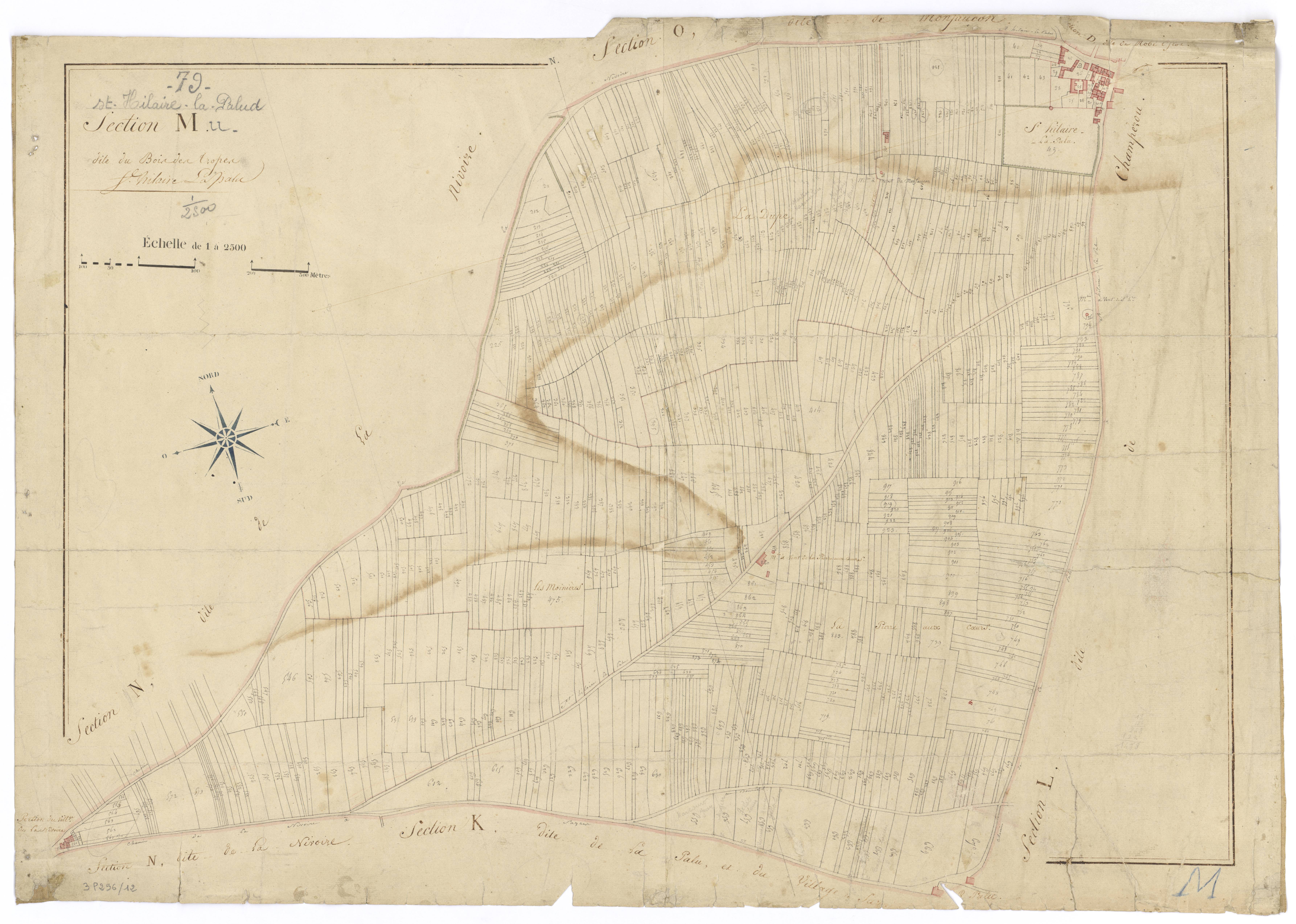 Saint-Hilaire-la-Palud - FRAD079_CADASTRE_NAPOLEONIEN Section M dite du Bois des Tropes 