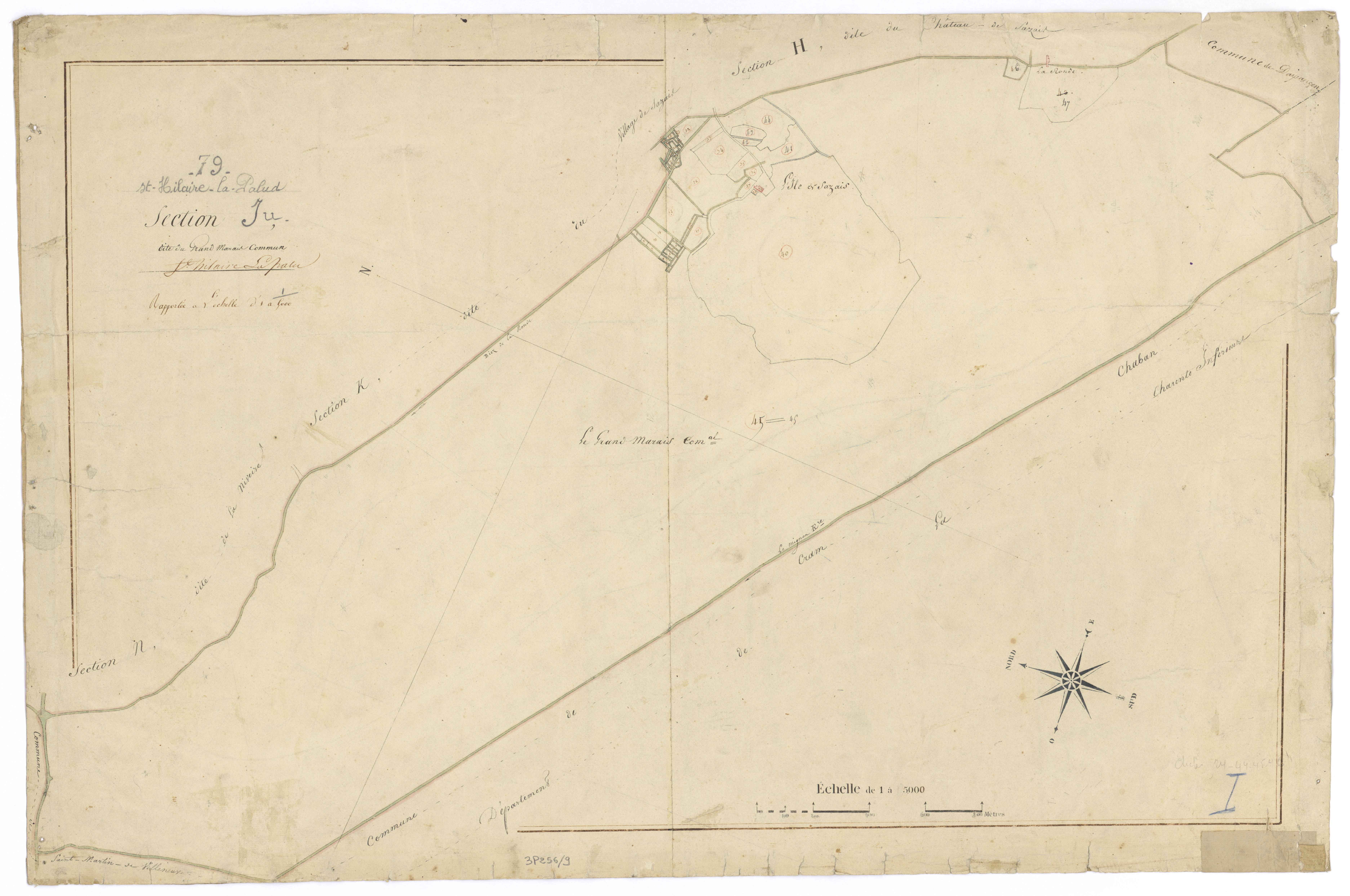 Saint-Hilaire-la-Palud - FRAD079_CADASTRE_NAPOLEONIEN Section I dite du Grand Marais commun 