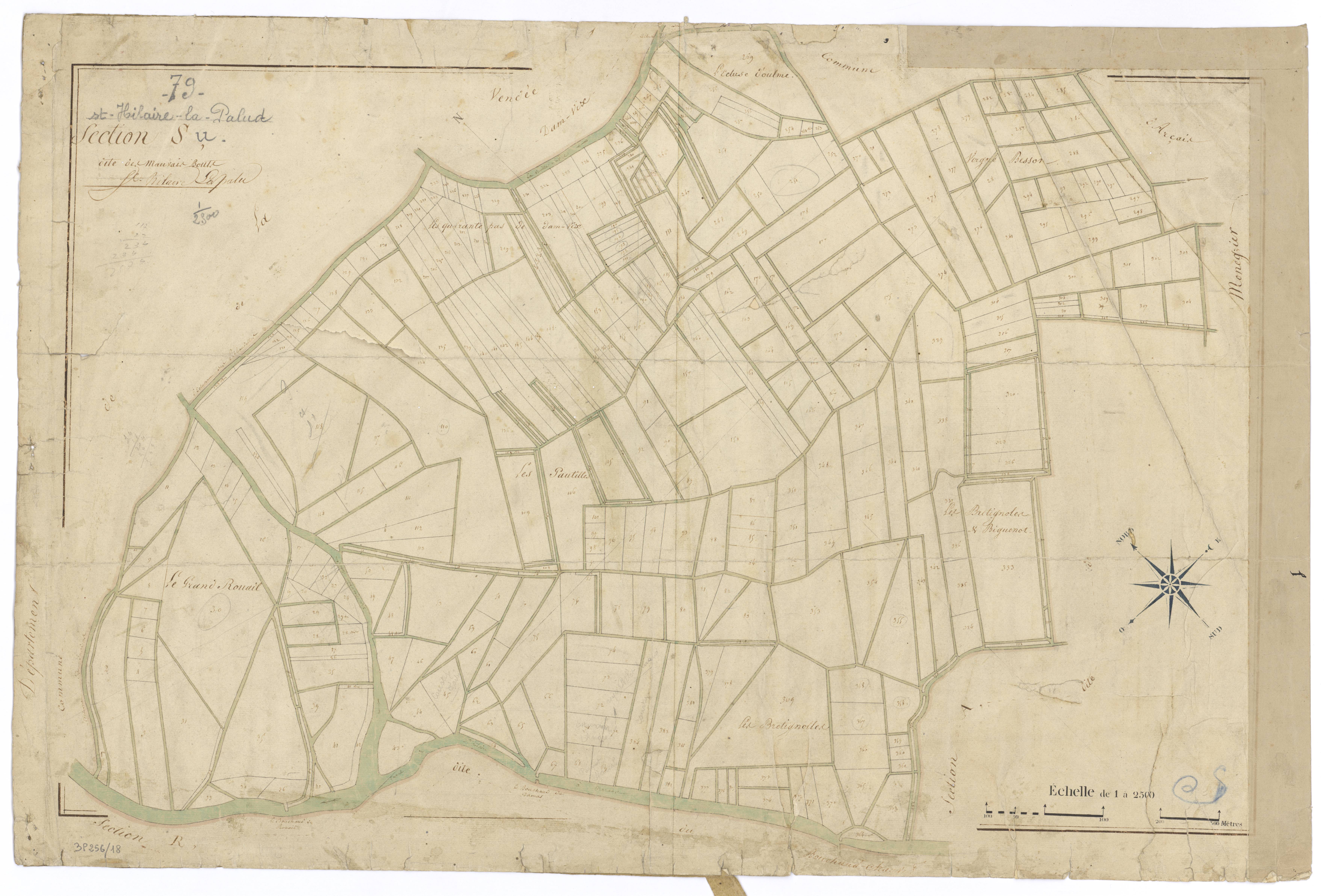 Saint-Hilaire-la-Palud - FRAD079_CADASTRE_NAPOLEONIEN Section S dite des Mauvais Bouts 