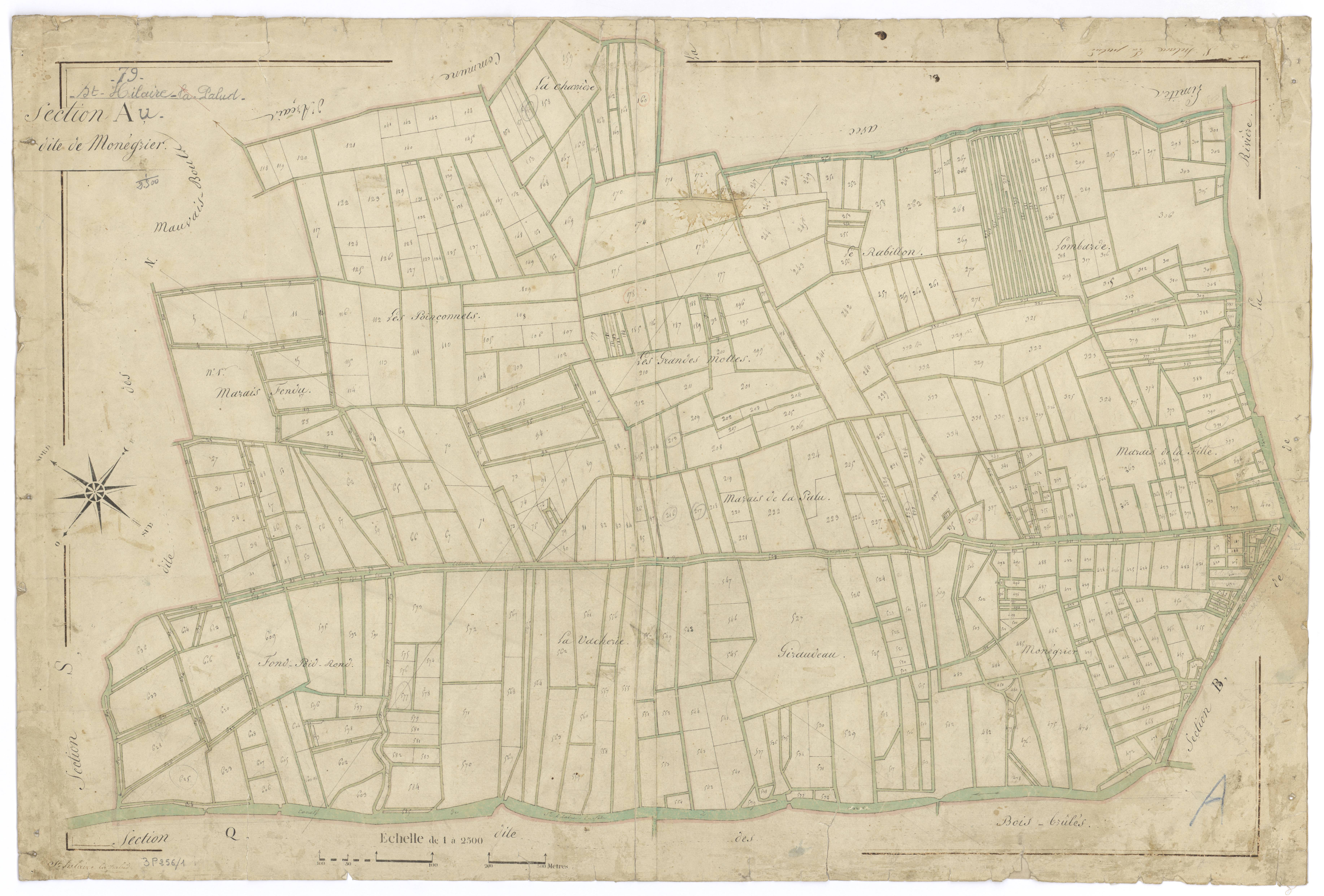 Saint-Hilaire-la-Palud - FRAD079_CADASTRE_NAPOLEONIEN Section A dite de Monégrier 