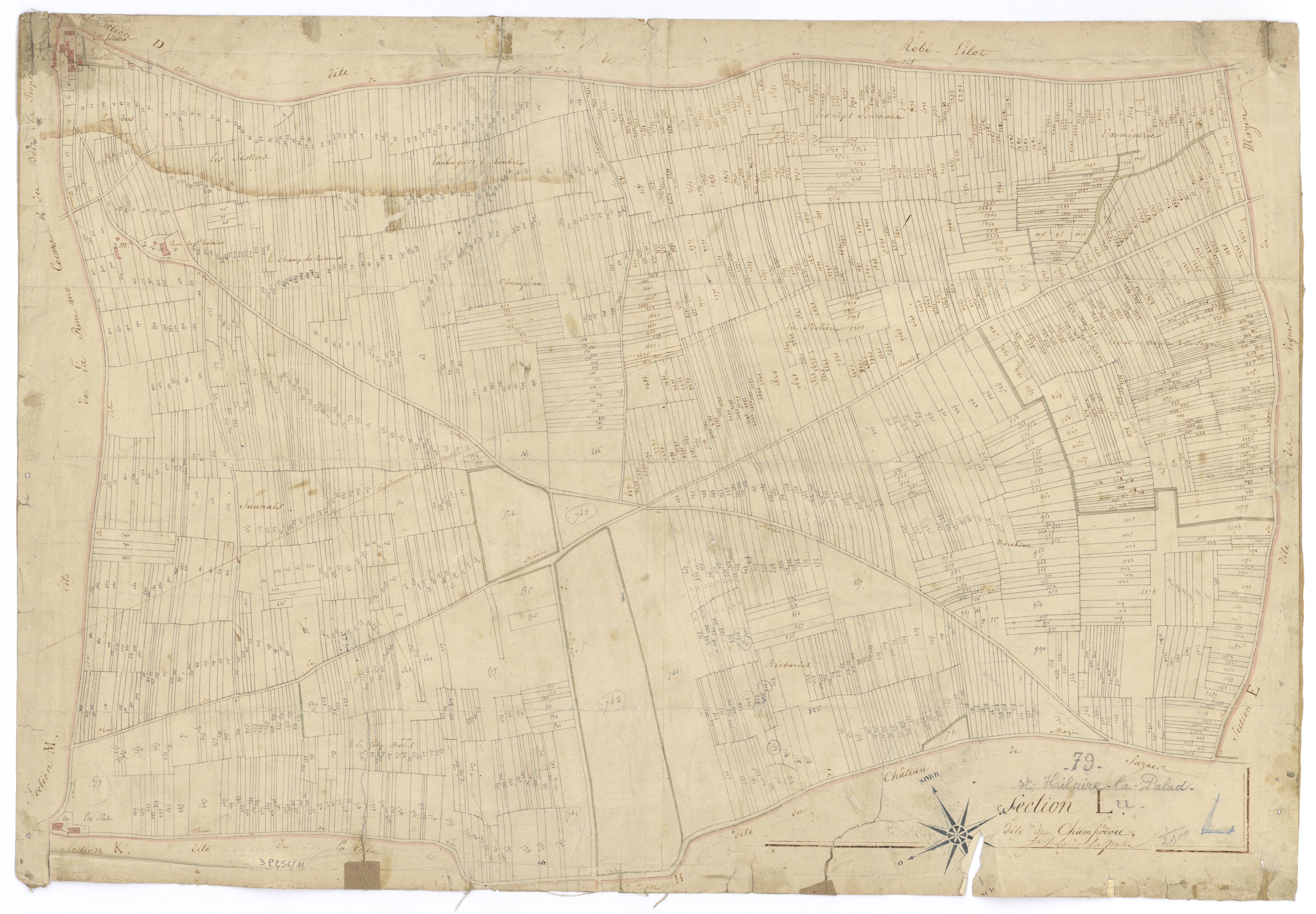 Saint-Hilaire-la-Palud - FRAD079_CADASTRE_NAPOLEONIEN Section L dite de Champérou 