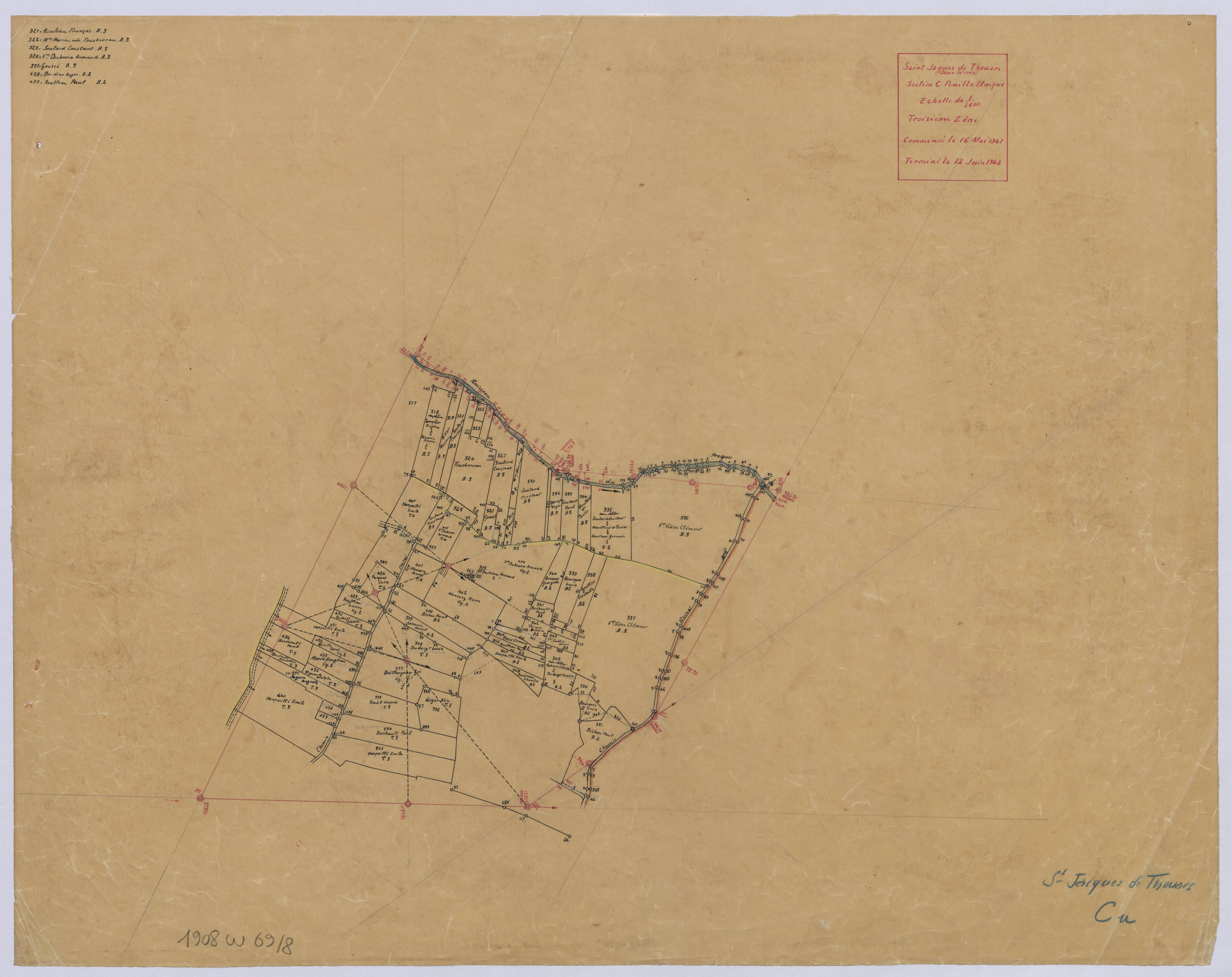 Saint-Jacques-de-Thouars - FRAD079_CADASTRE_RECENT Section C dite des Bournayes (3e zone)
