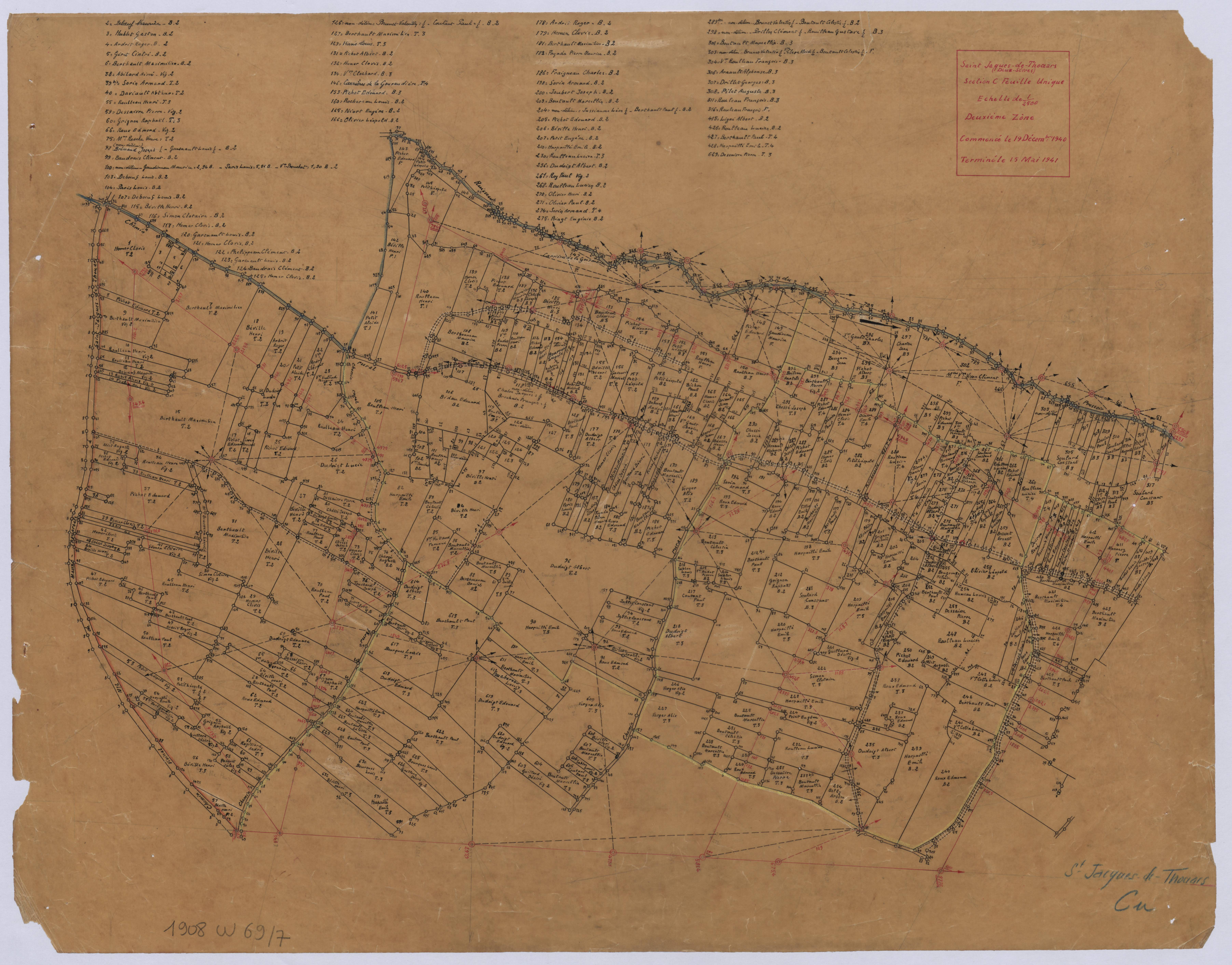 Saint-Jacques-de-Thouars - FRAD079_CADASTRE_RECENT Section C dite des Bournayes (2e zone)