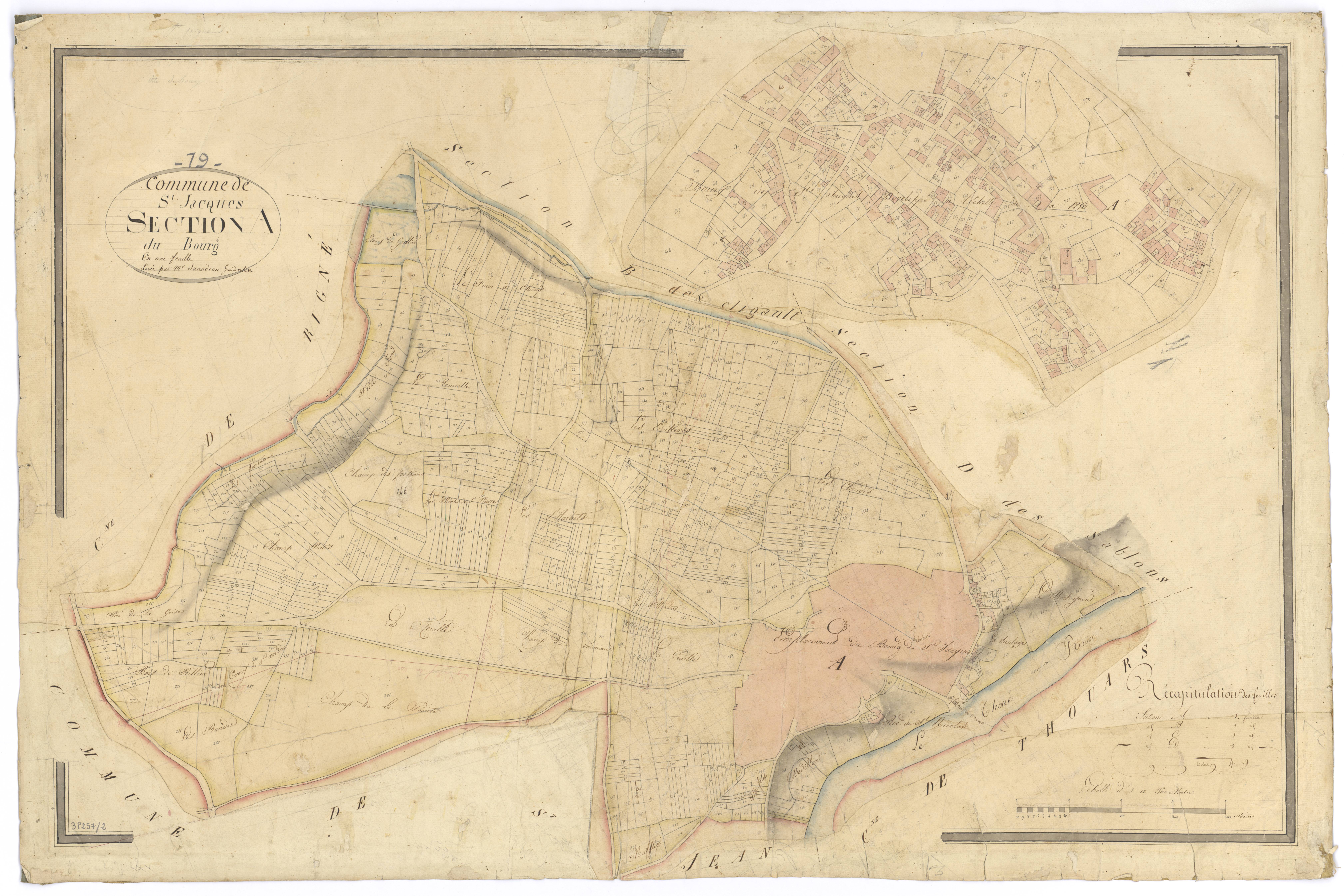 Saint-Jacques-de-Thouars - FRAD079_CADASTRE_NAPOLEONIEN Section A dite du Bourg