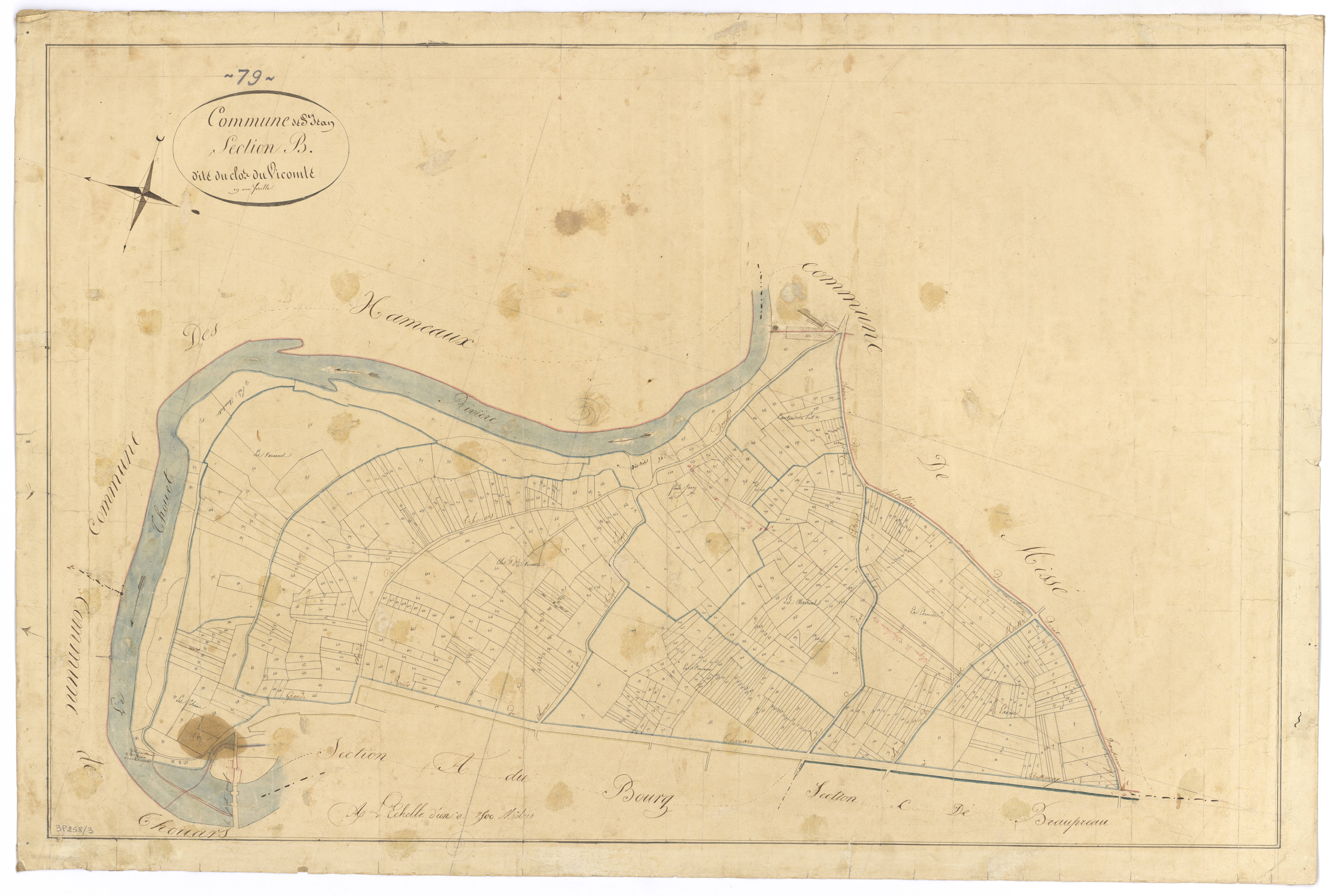 Saint-Jean-de-Thouars - FRAD079_CADASTRE_NAPOLEONIEN Section B dite du Clos du Vicomte