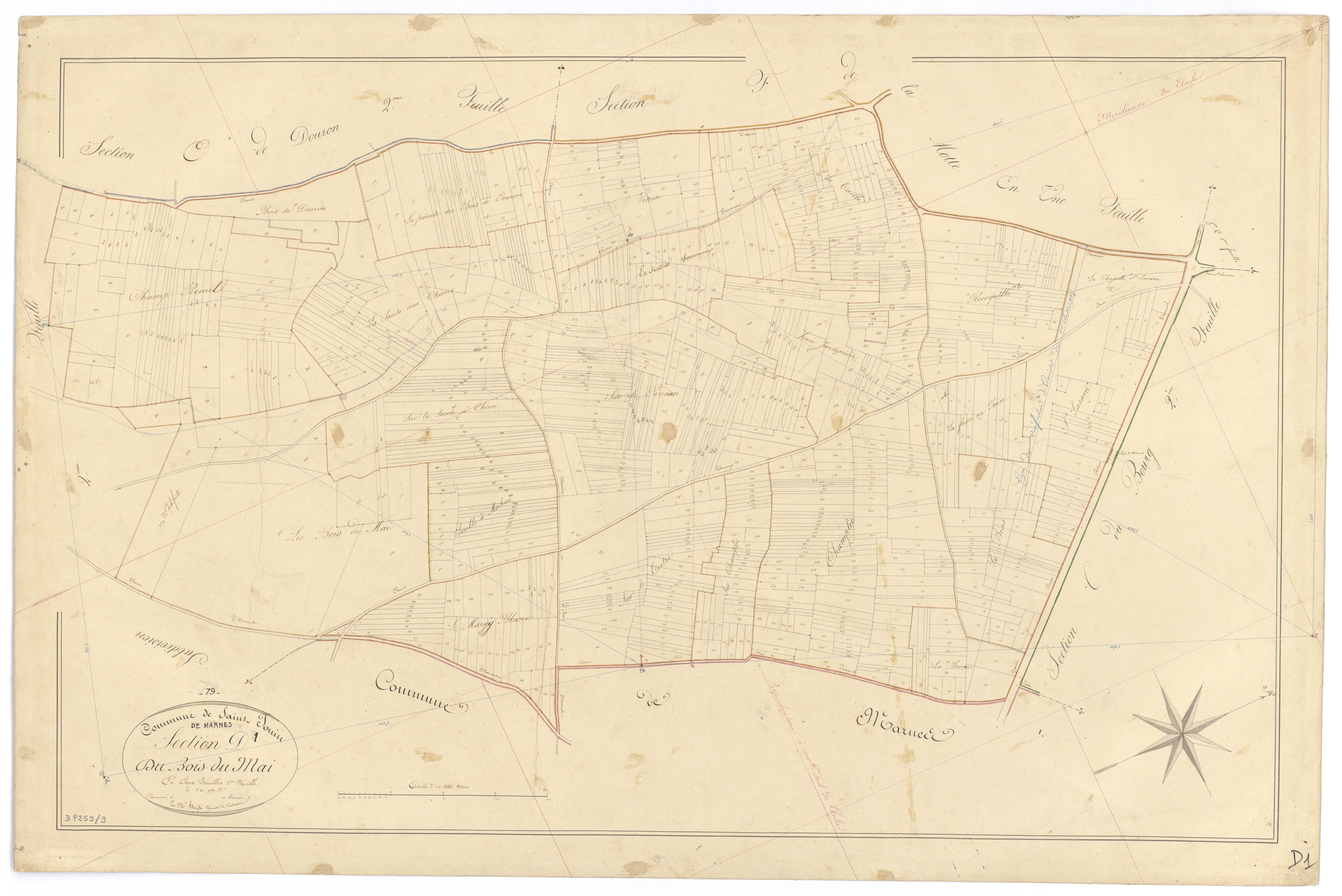 Saint-Jouin-de-Marnes - FRAD079_CADASTRE_NAPOLEONIEN Section D1 dite du Bois du Mai 
