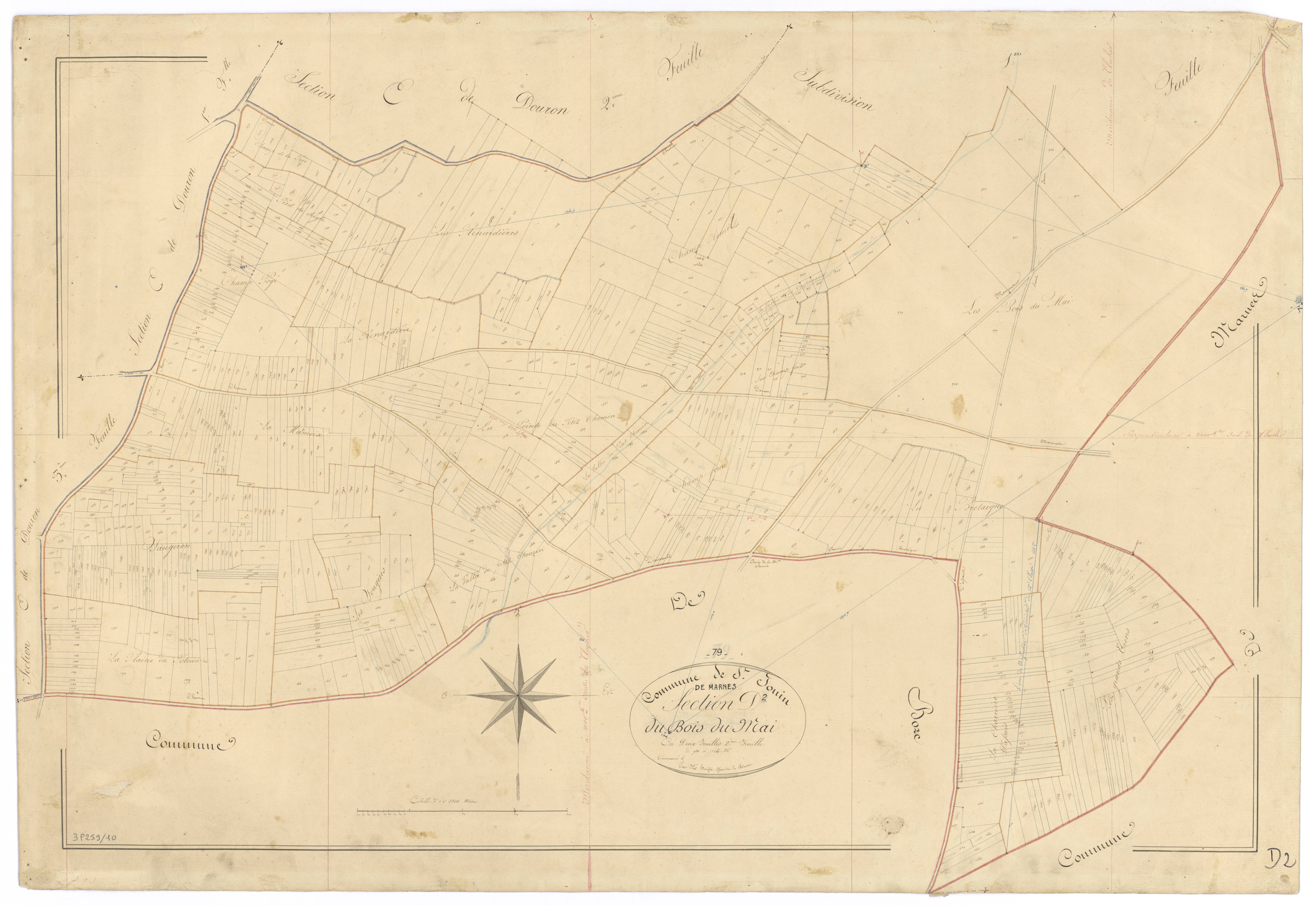Saint-Jouin-de-Marnes - FRAD079_CADASTRE_NAPOLEONIEN Section D2 dite du Bois du Mai 