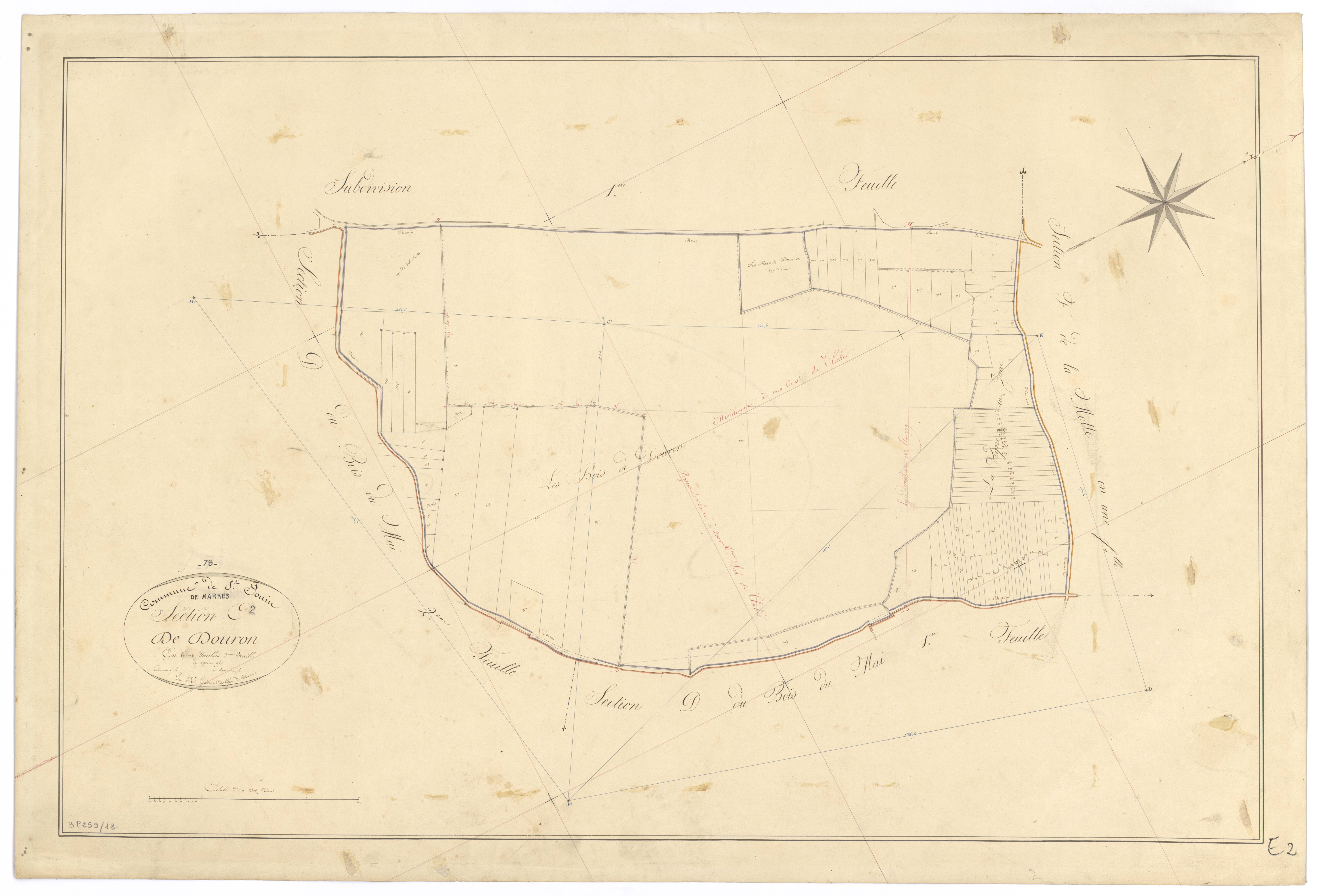 Saint-Jouin-de-Marnes - FRAD079_CADASTRE_NAPOLEONIEN Section E2 dite de Douron 