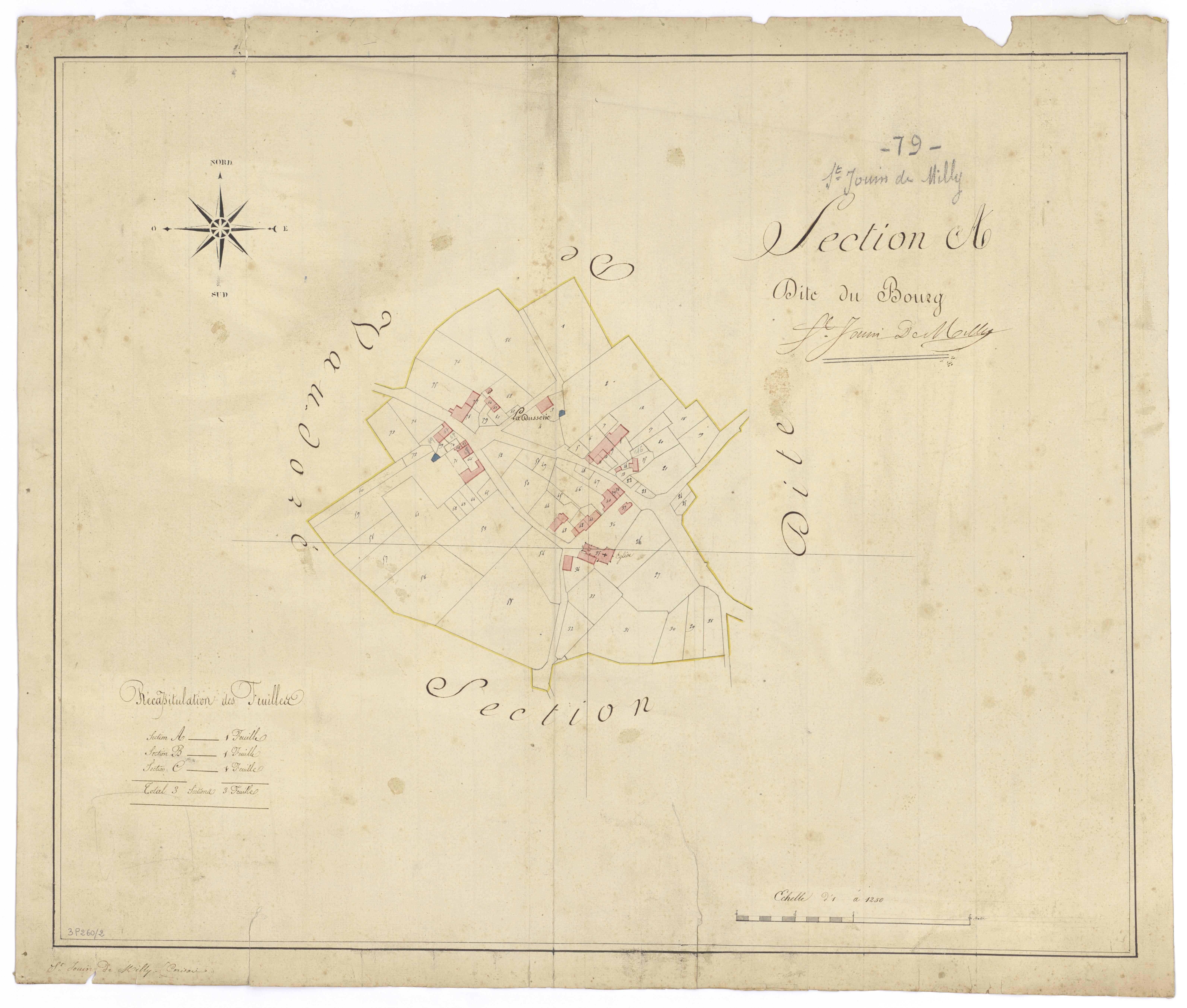 Saint-Jouin-de-Milly - FRAD079_CADASTRE_NAPOLEONIEN Section A dite du Bourg 