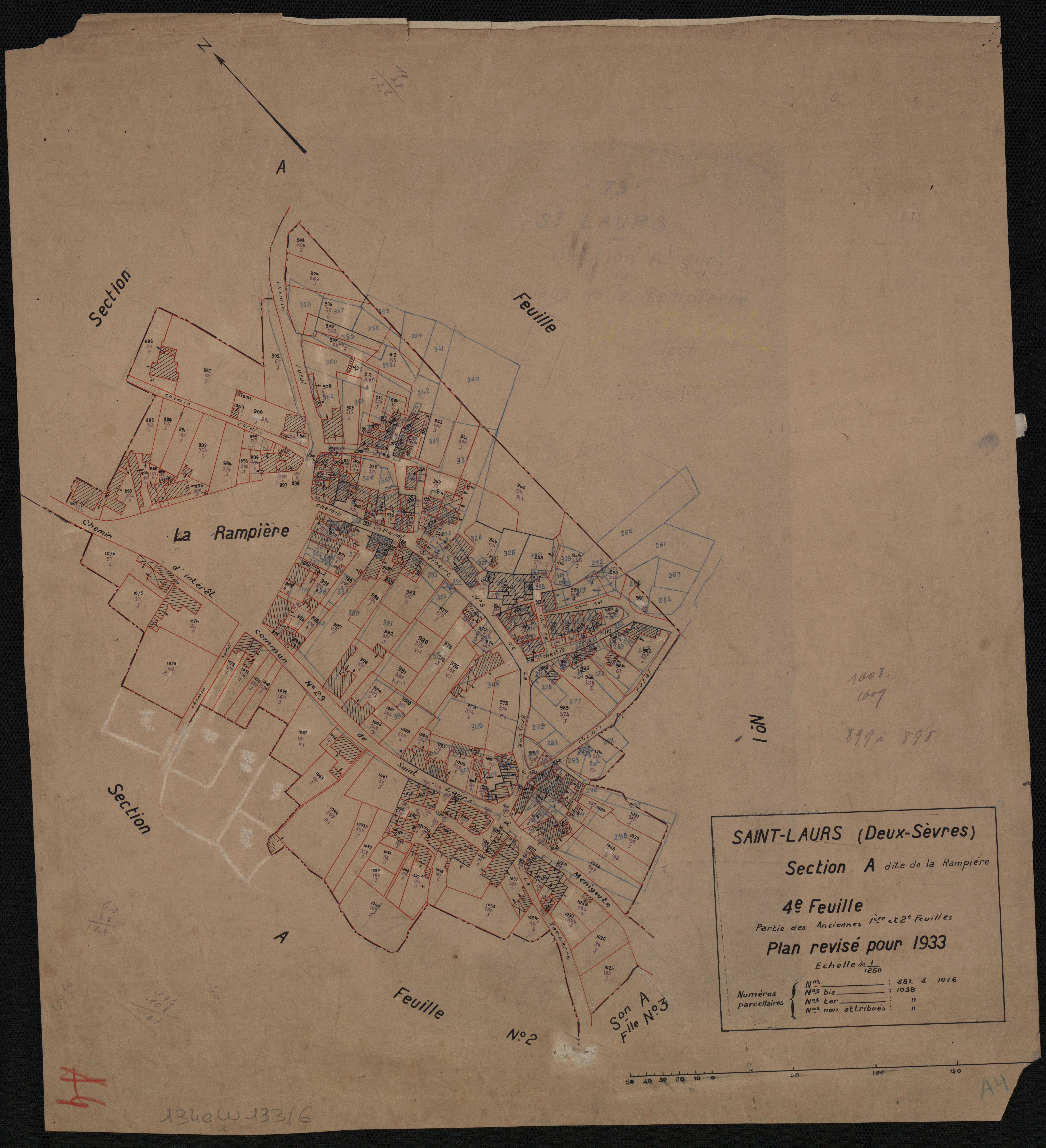 Saint-Laurs - FRAD079_CADASTRE_RECENT Section A (Feuille 4) 