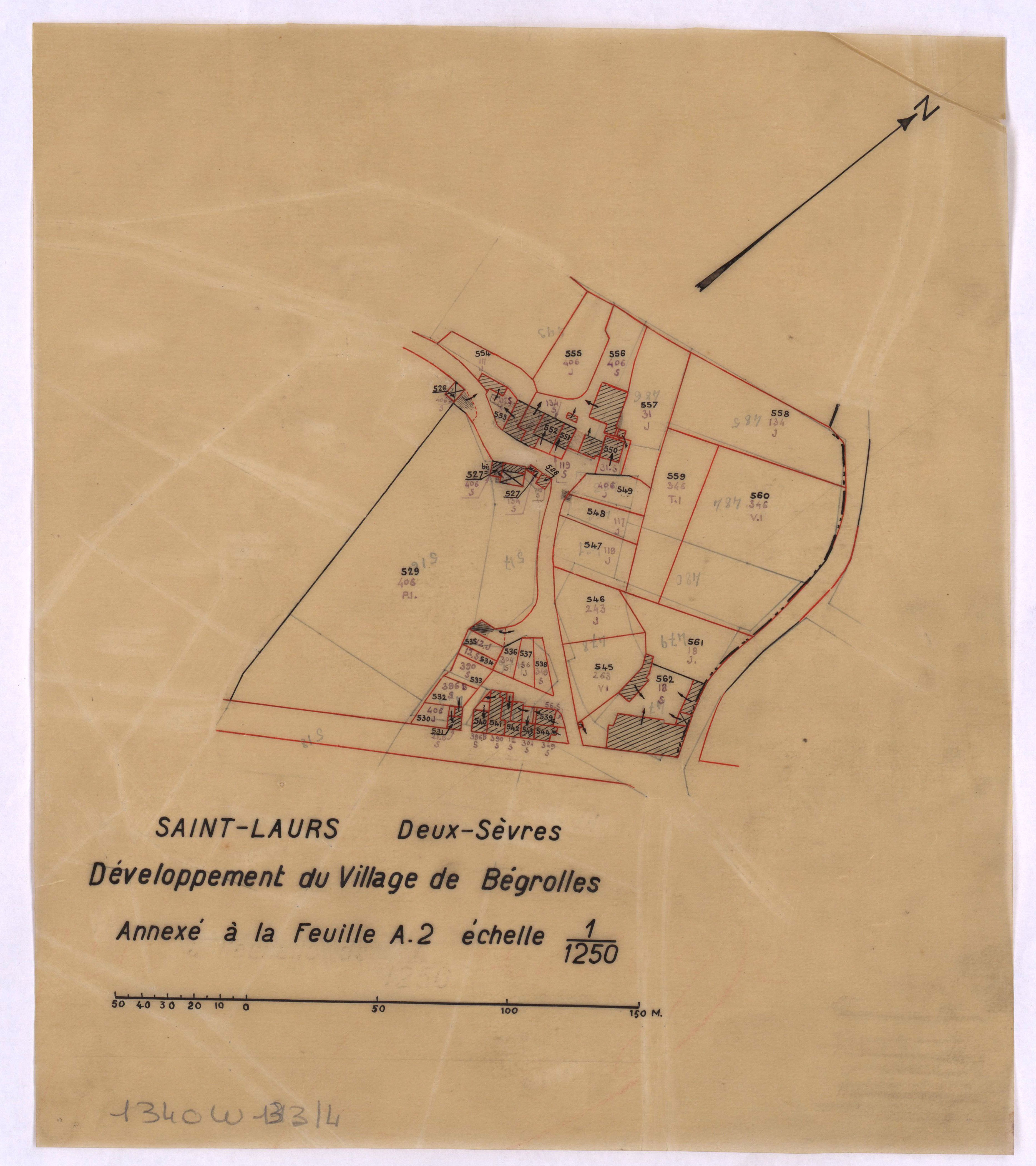 Saint-Laurs - FRAD079_CADASTRE_RECENT Section A (Feuille 1) 